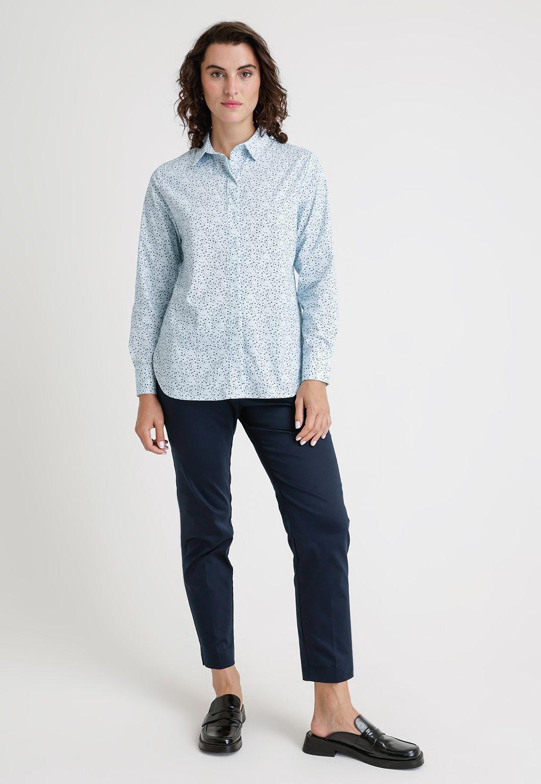 Blusa De Mujer Modelo Kora Color Celeste/Azul-3