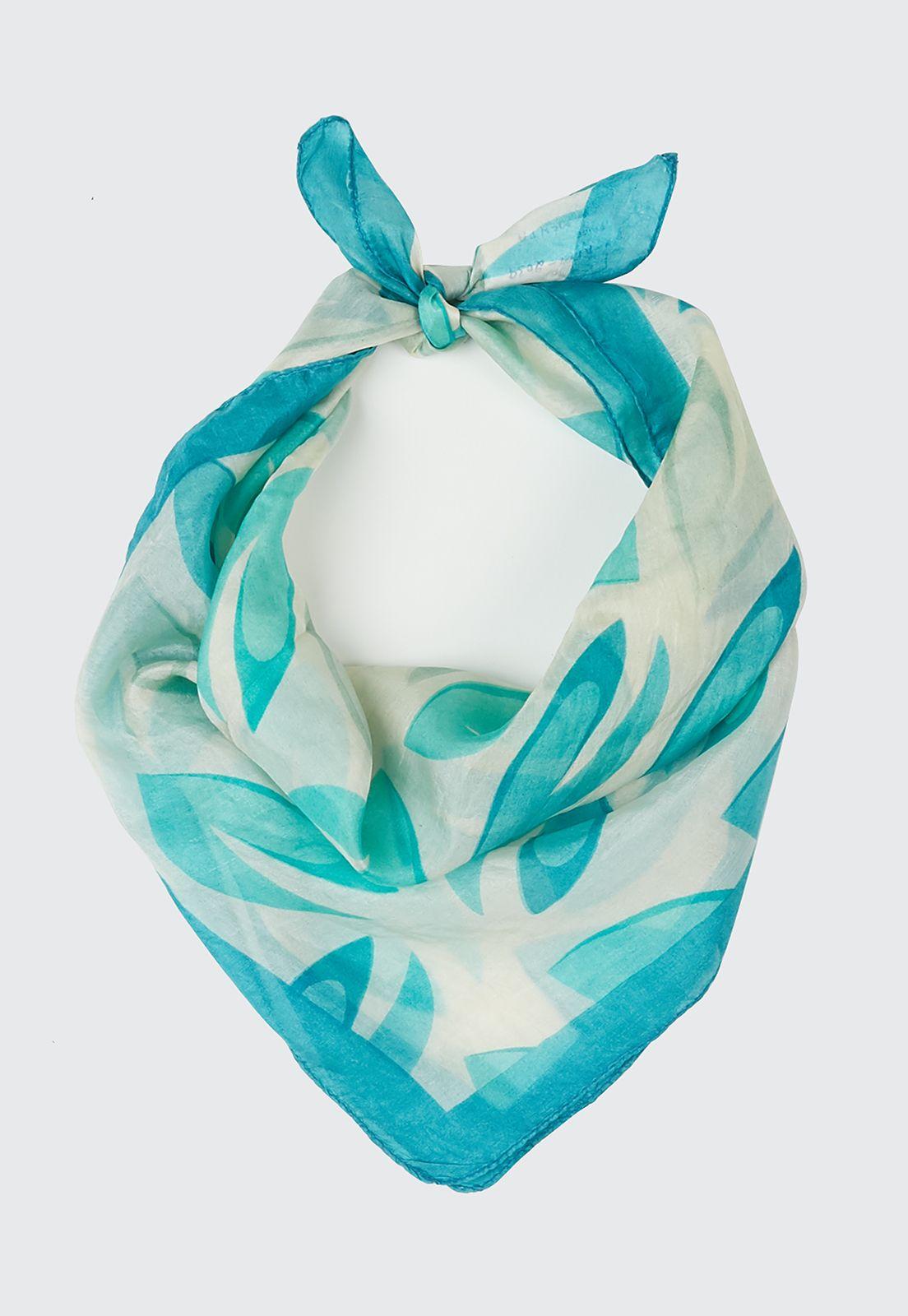 Pañuelo Seda Menta-0