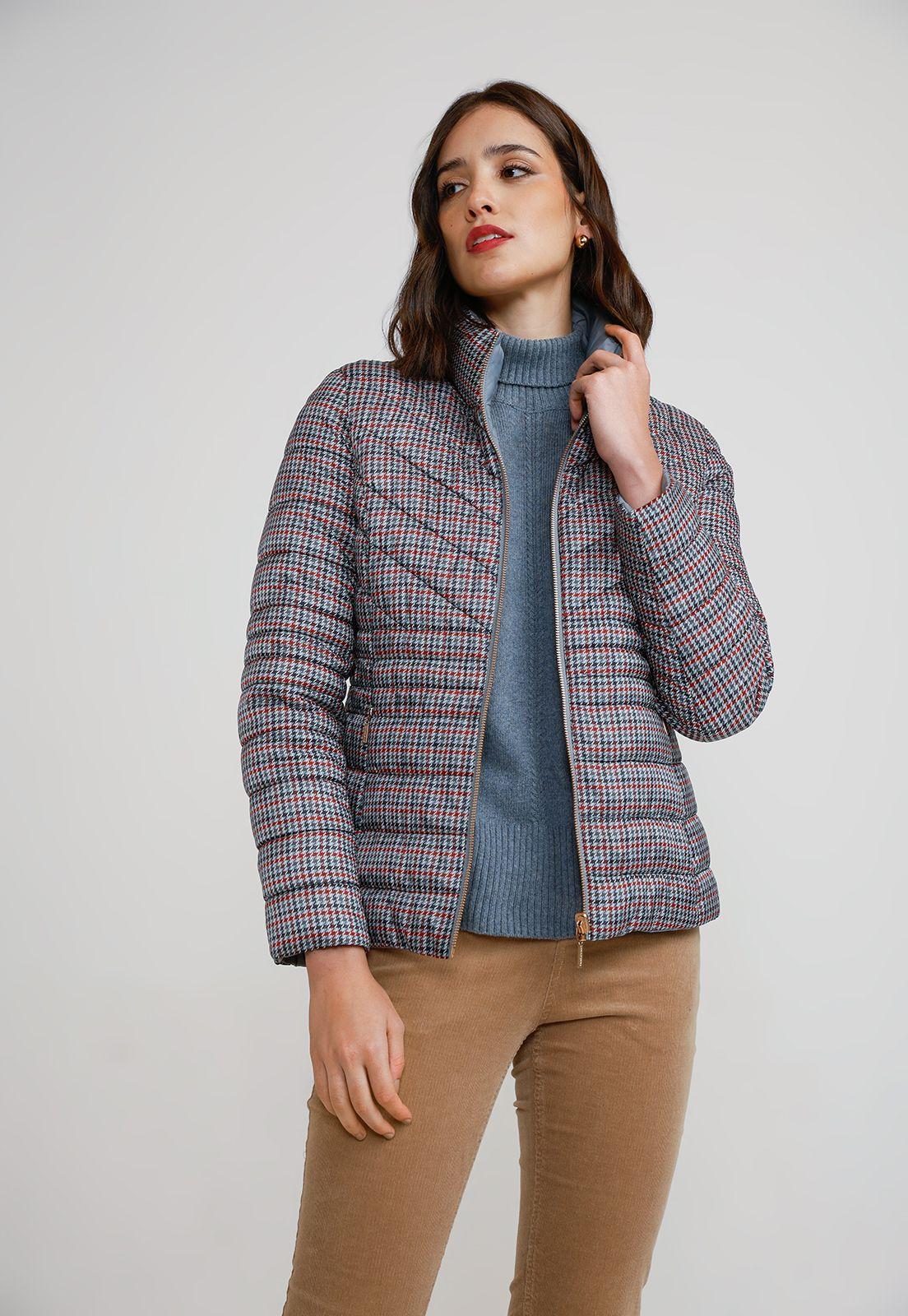 Parka Reversible Mujer Poliéster Dusty Blue-0