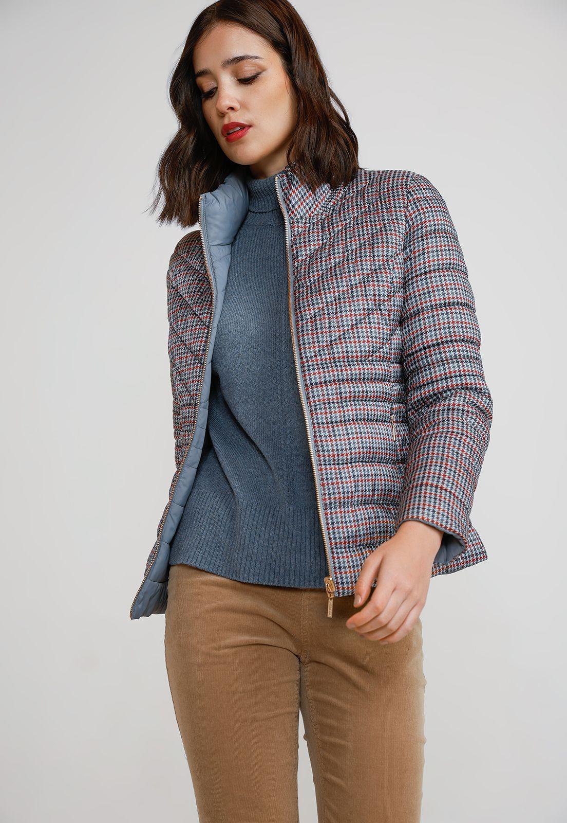 Parka Reversible Mujer Poliéster Dusty Blue-4