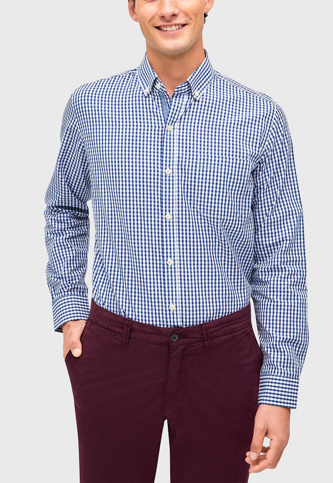 Camisa casual Buthia Azul-0