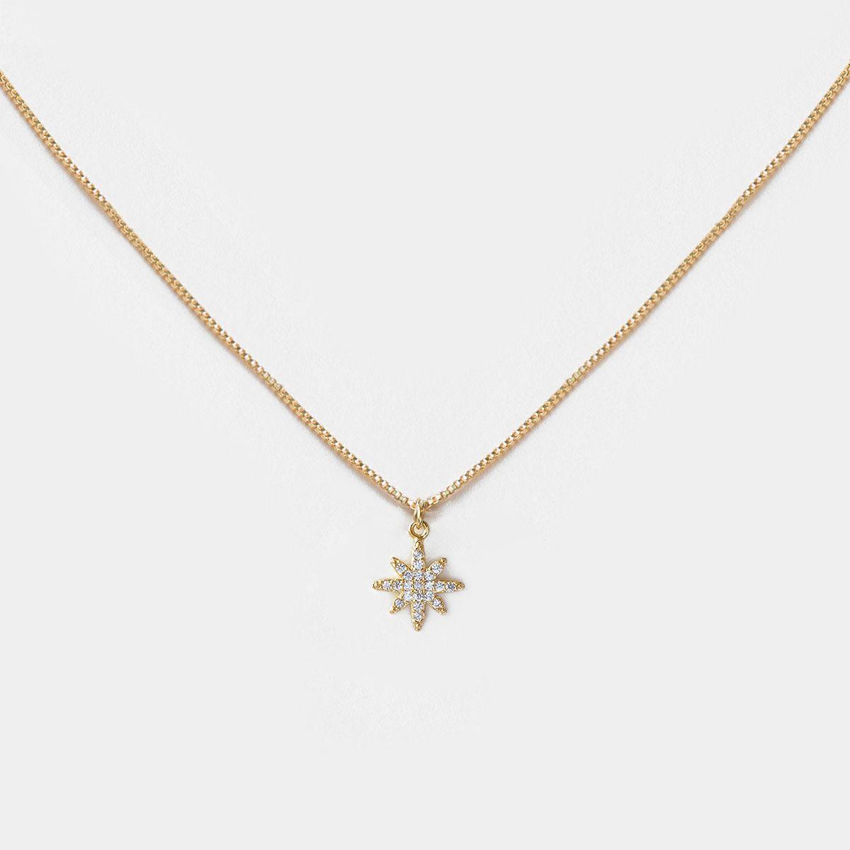 COLLAR DE MUJER MODELO RAYO COLOR DORADO-0