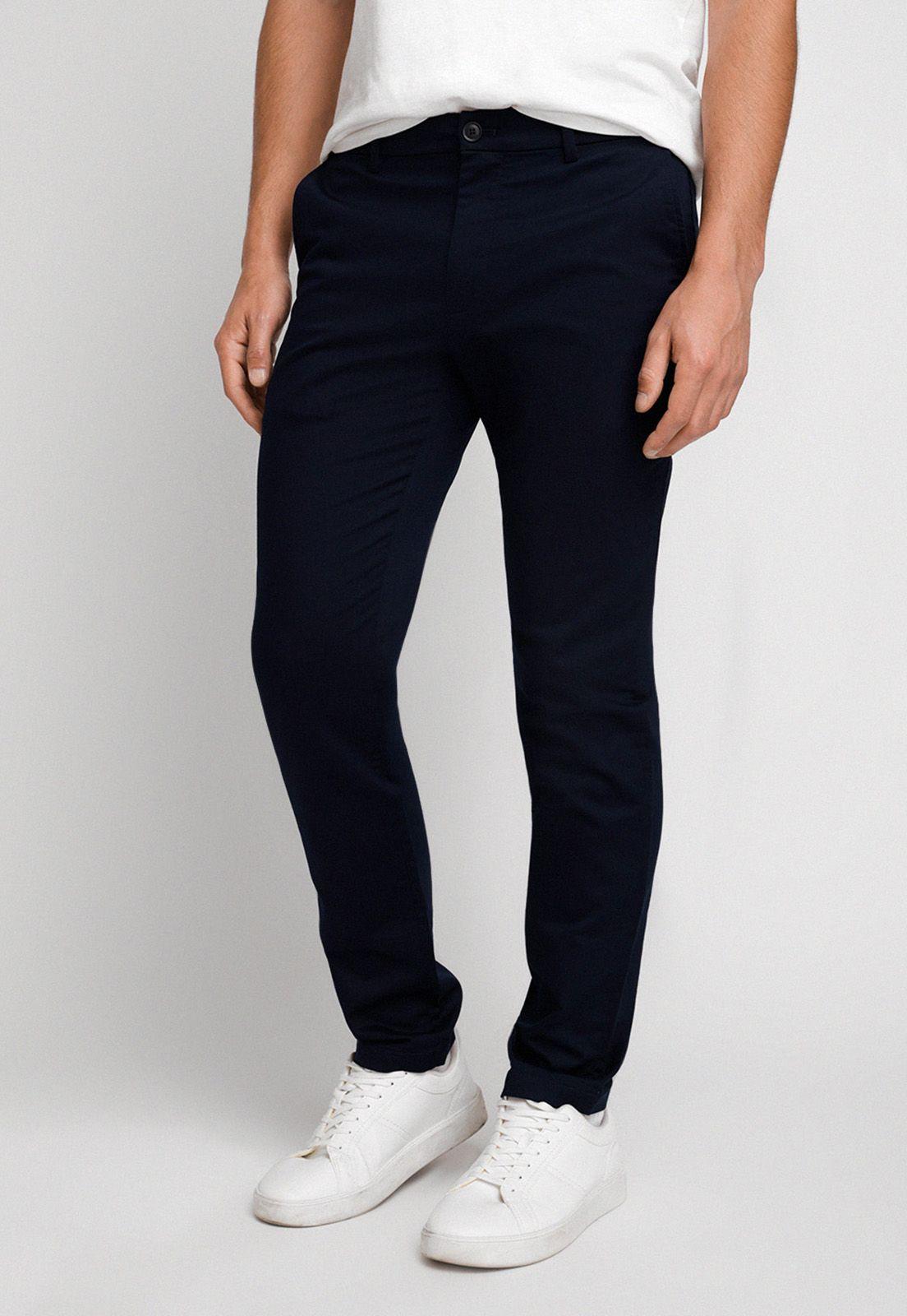 Pantalón Casual Liso Chino Navy-0