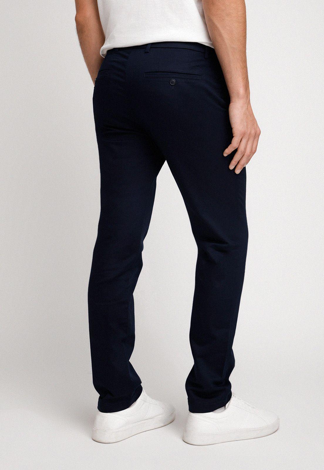 Pantalón Casual Liso Chino Navy-1