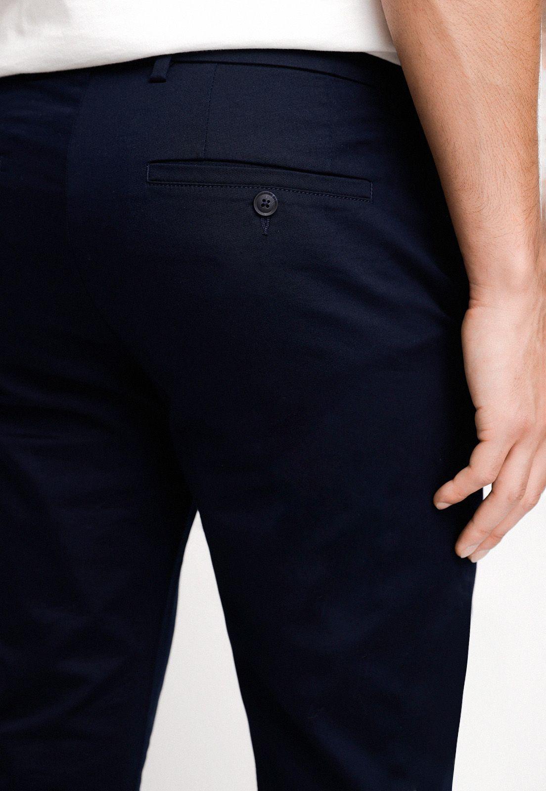 Pantalón Casual Liso Chino Navy-2