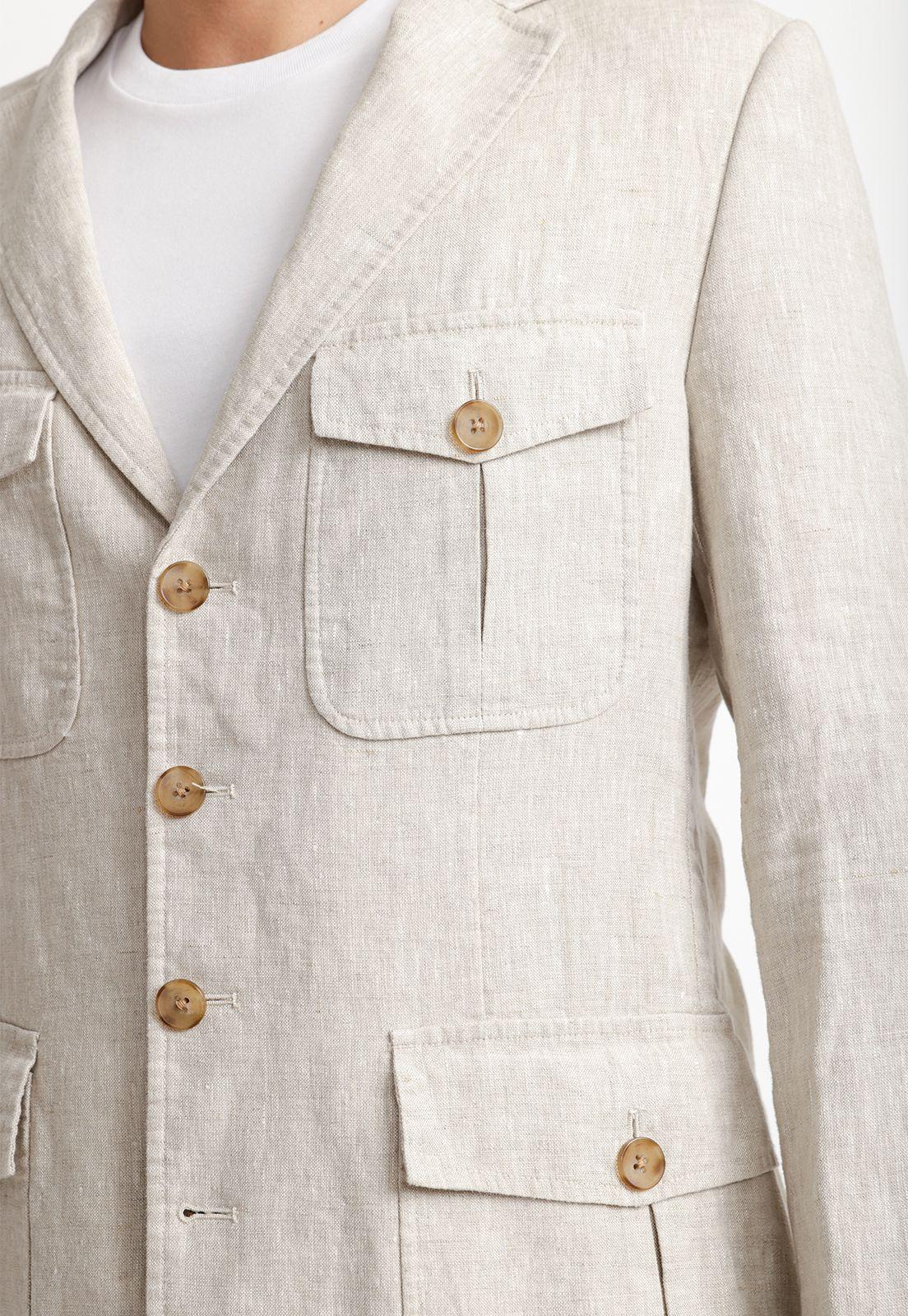 Chaqueta Hombre Lino Natural MARROQUI-1