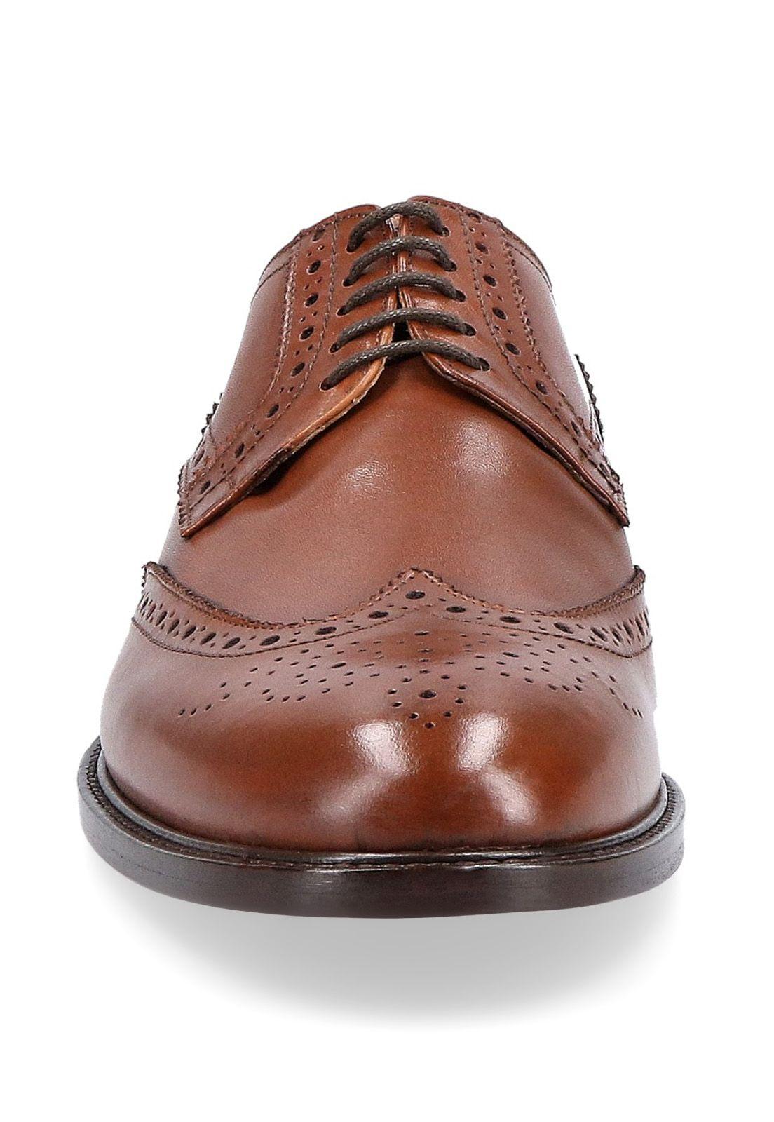 Zapatos Formal Italianos Voltago Wingtip Oxford Cognac-2