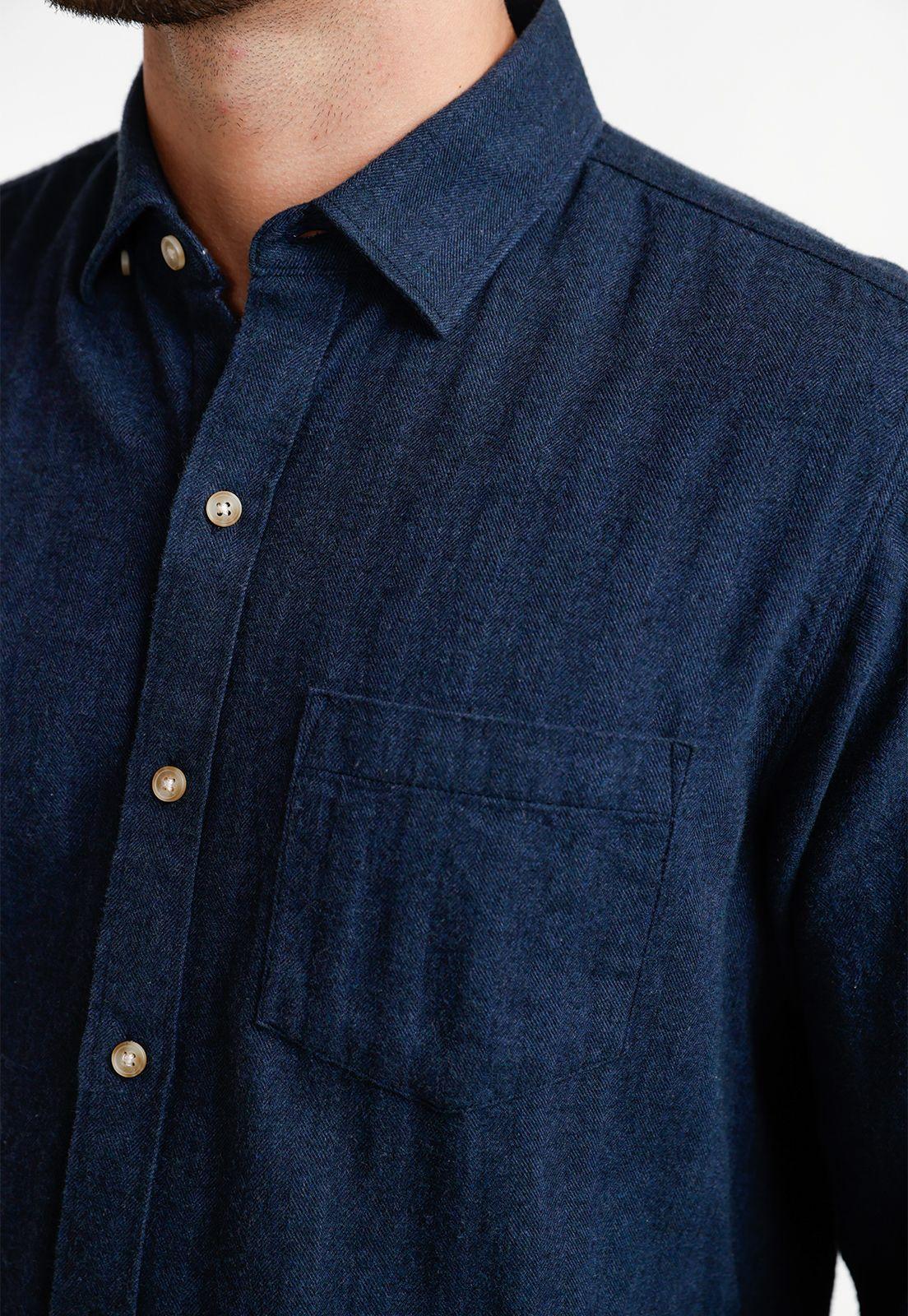 Camisa Franela Hombre Bernabeu Azul Marino-2