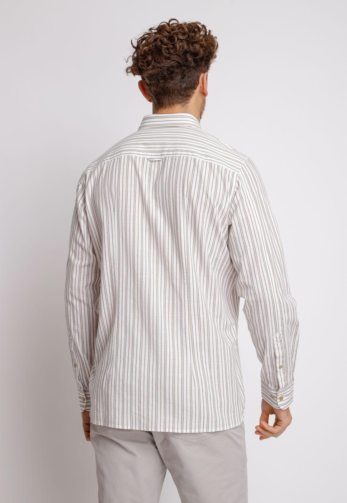 Camisa Manga Larga hombre Slim Fit Beta Algodón Crudo-1