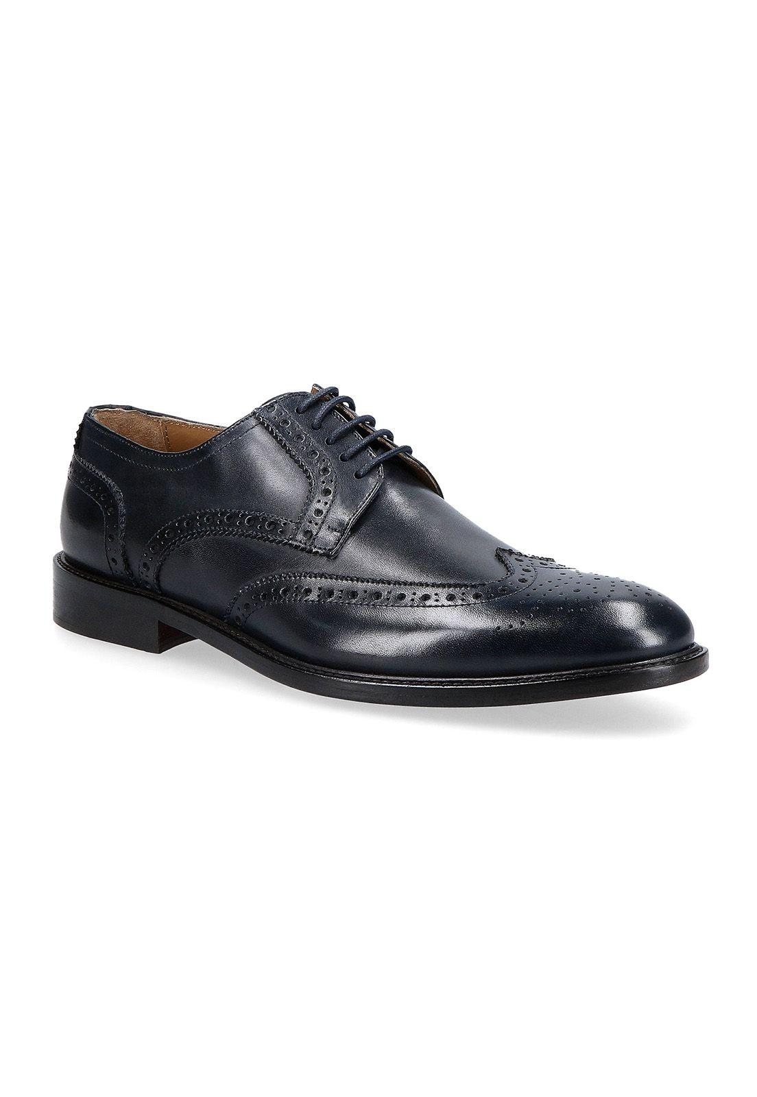 Zapatos Formal Italianos Voltago Wingtip Oxford Navy-0