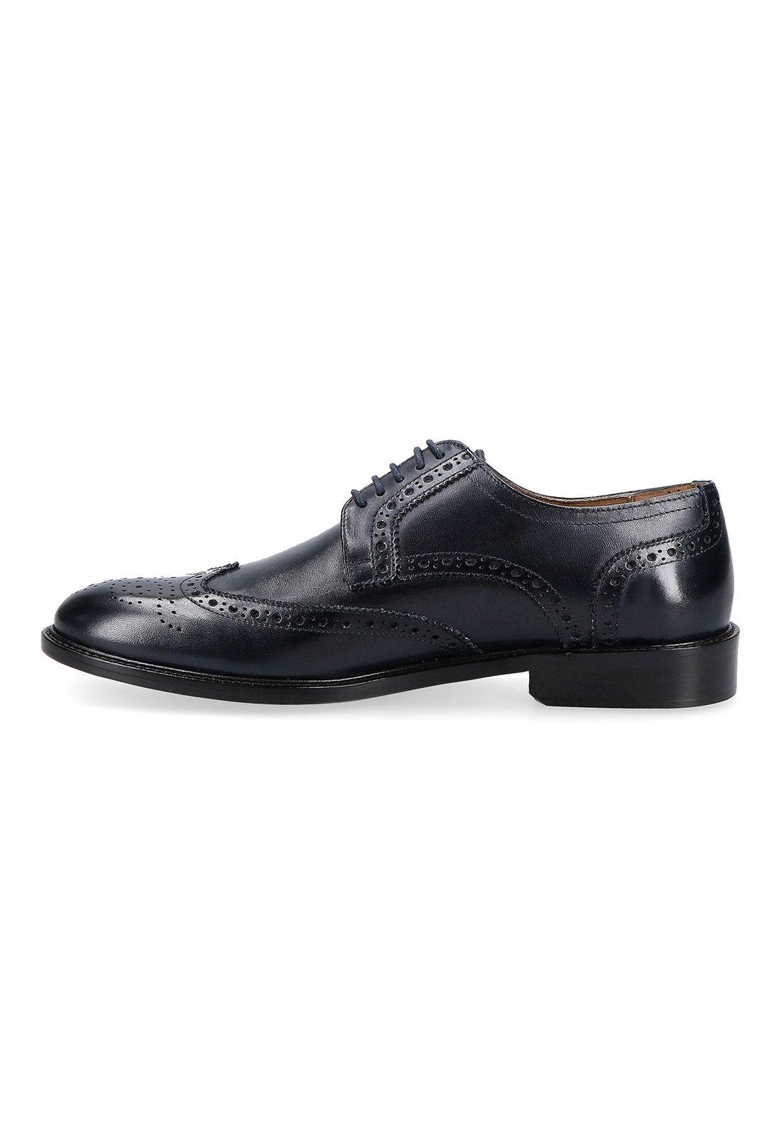 Zapatos Formal Italianos Voltago Wingtip Oxford Navy-1