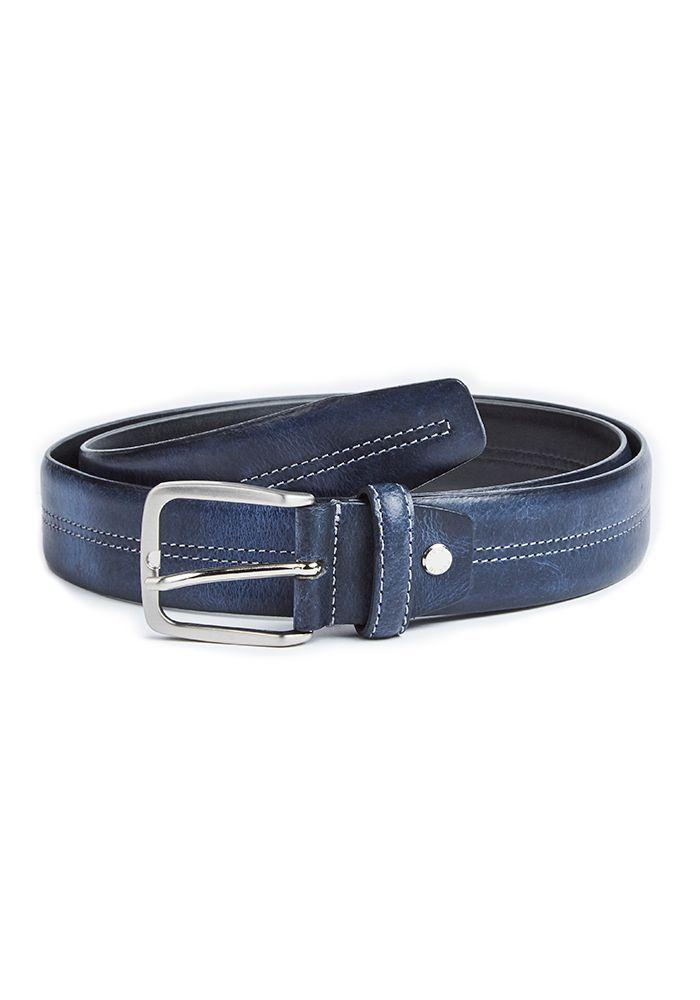 Cinturón Metropoli Liso Azul-0