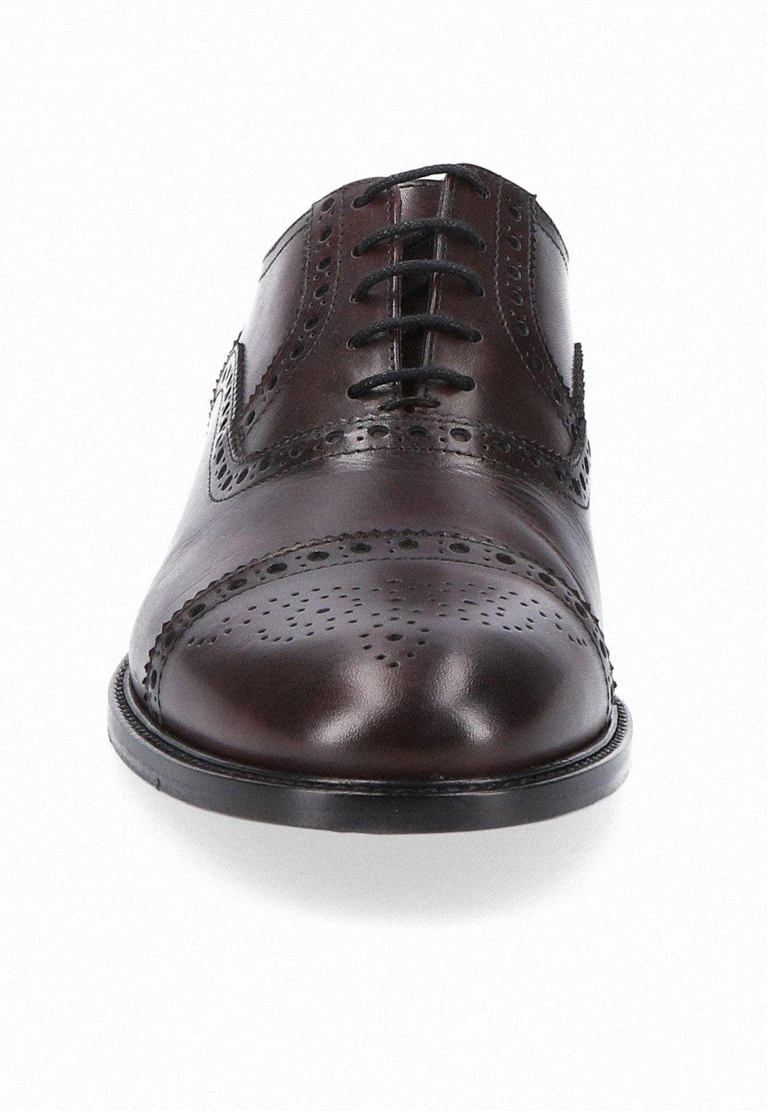 Zapatos Formal Italianos Voltago Cap Toe Bal Oxford Burdeo-2