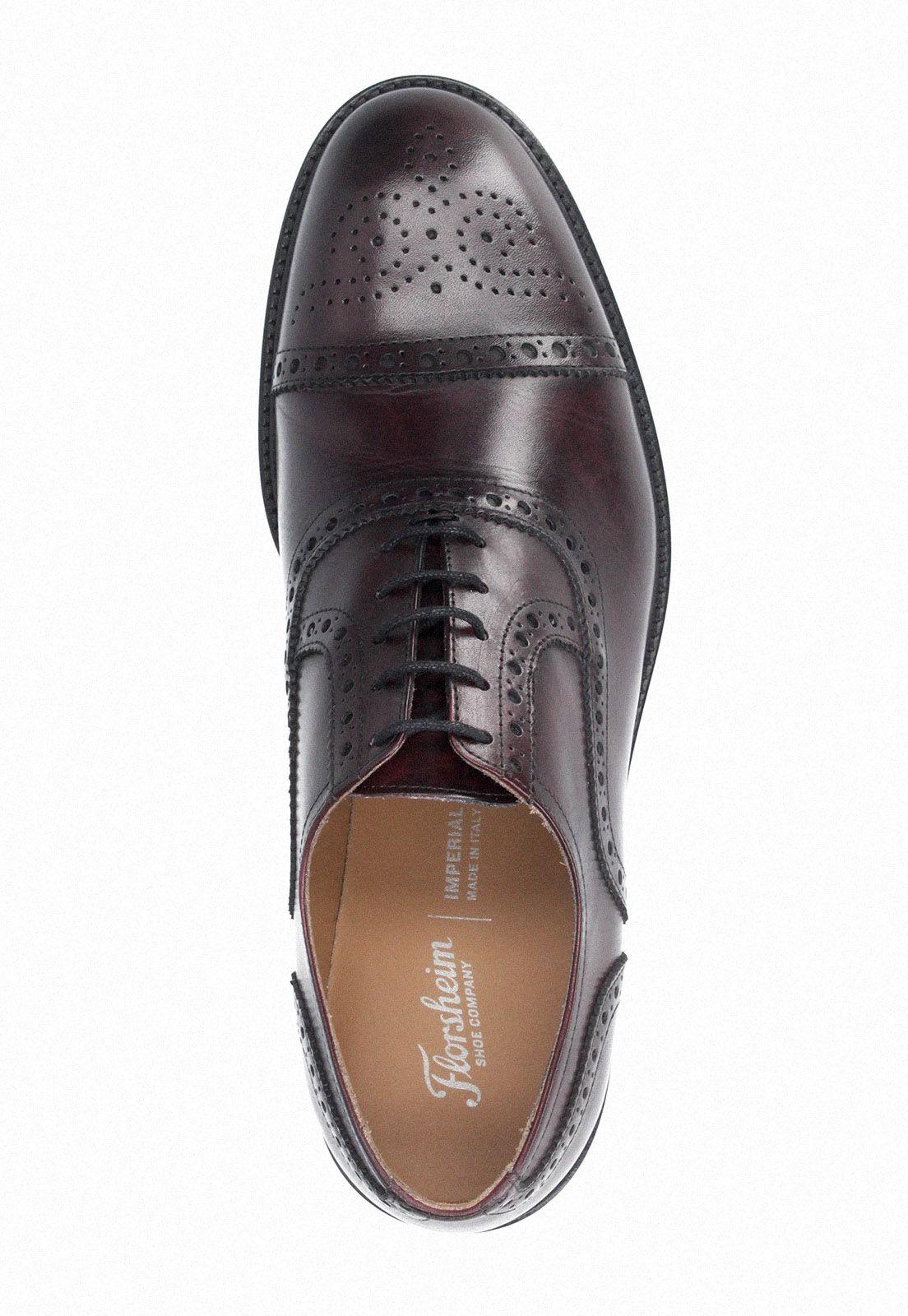 Zapatos Formal Italianos Voltago Cap Toe Bal Oxford Burdeo-3