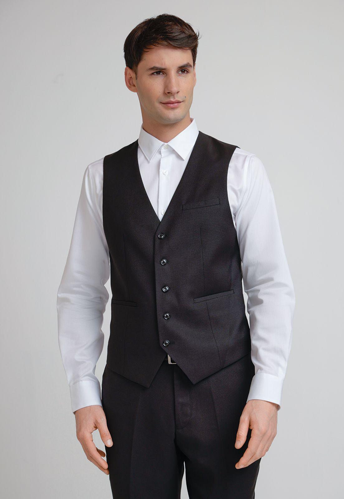 Gilet Hombre Formal Washable Negro-0