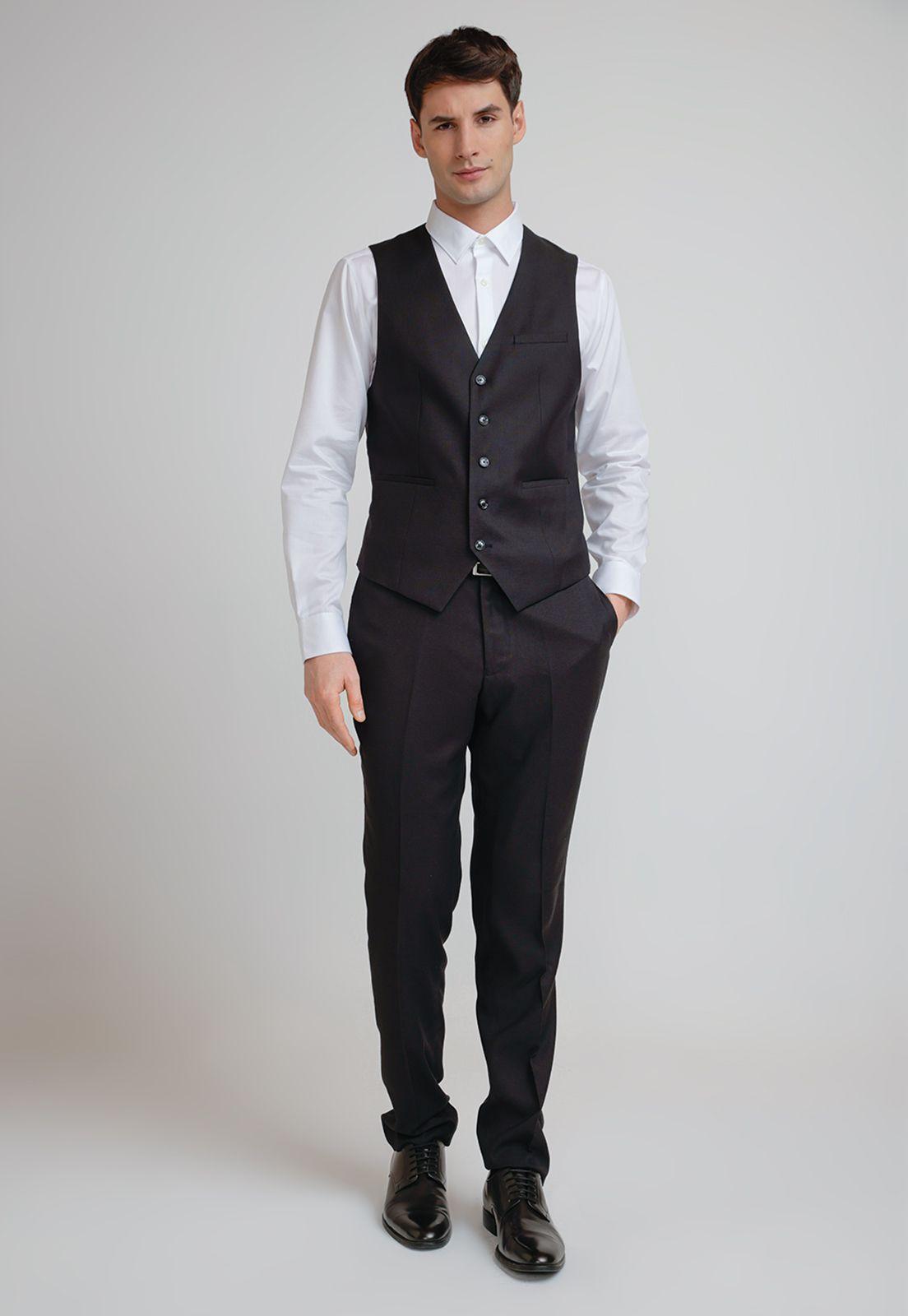Gilet Hombre Formal Washable Negro-3