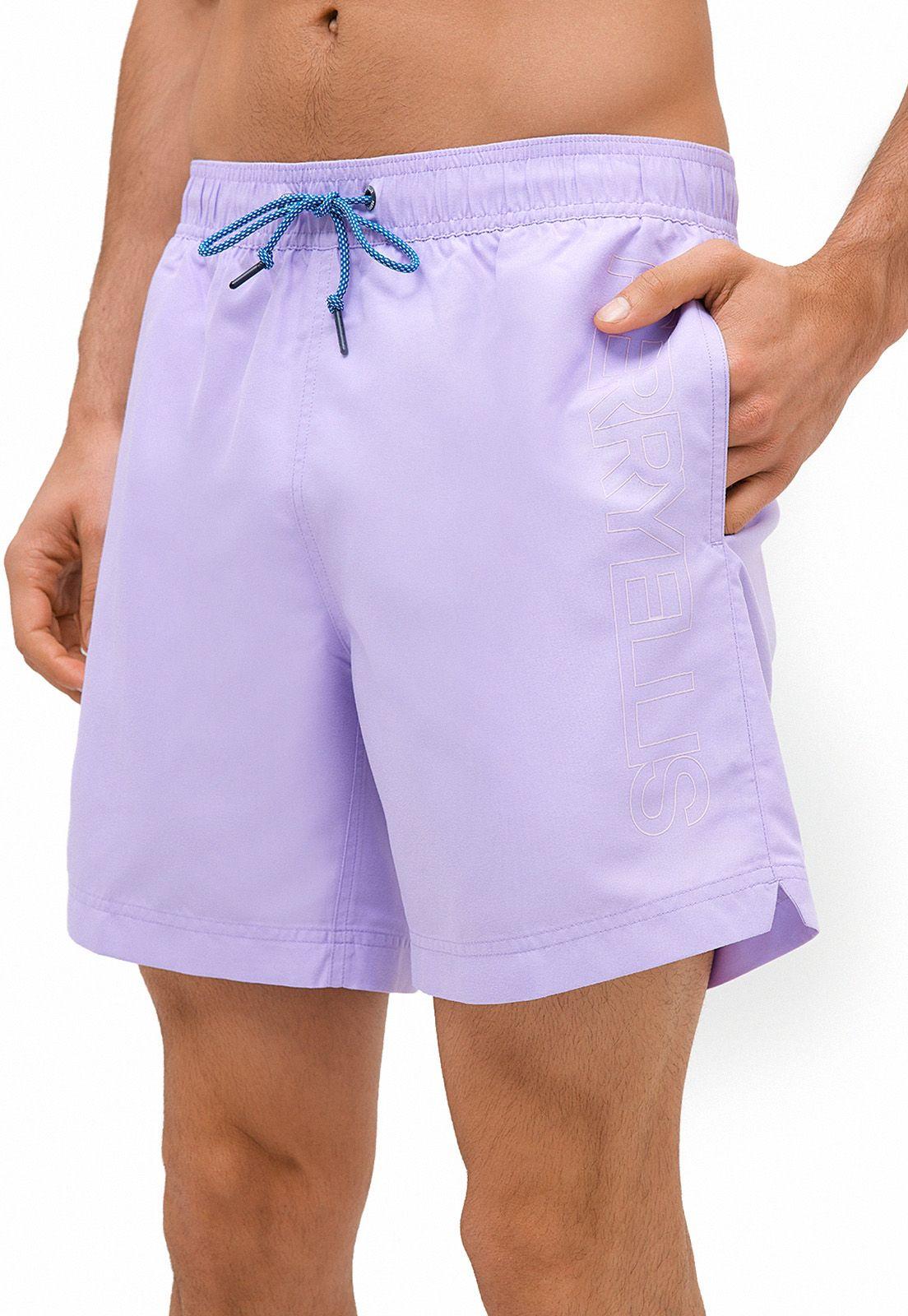 Traje De Baño Liso Lila-2