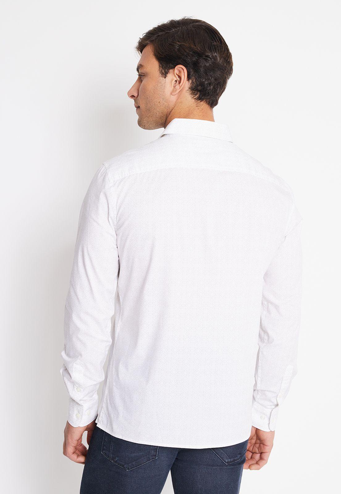 Camisa Hombre Manga Larga Stretch Estampada-1