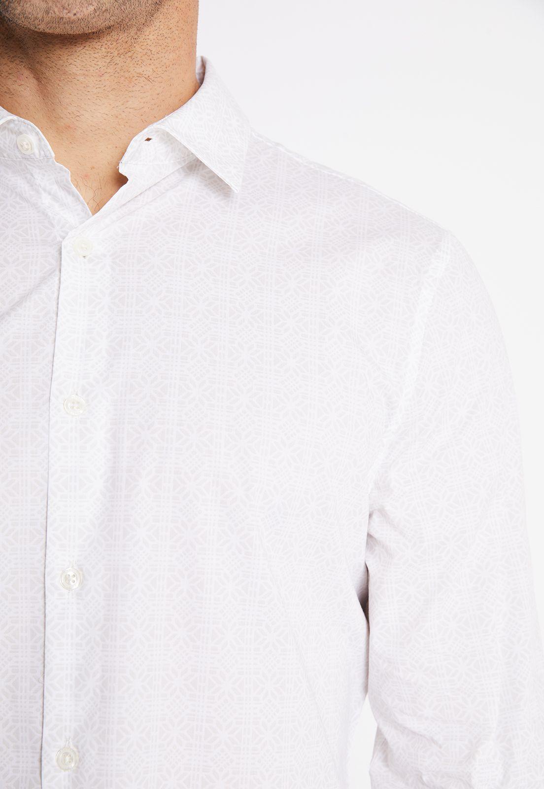 Camisa Hombre Manga Larga Stretch Estampada-2