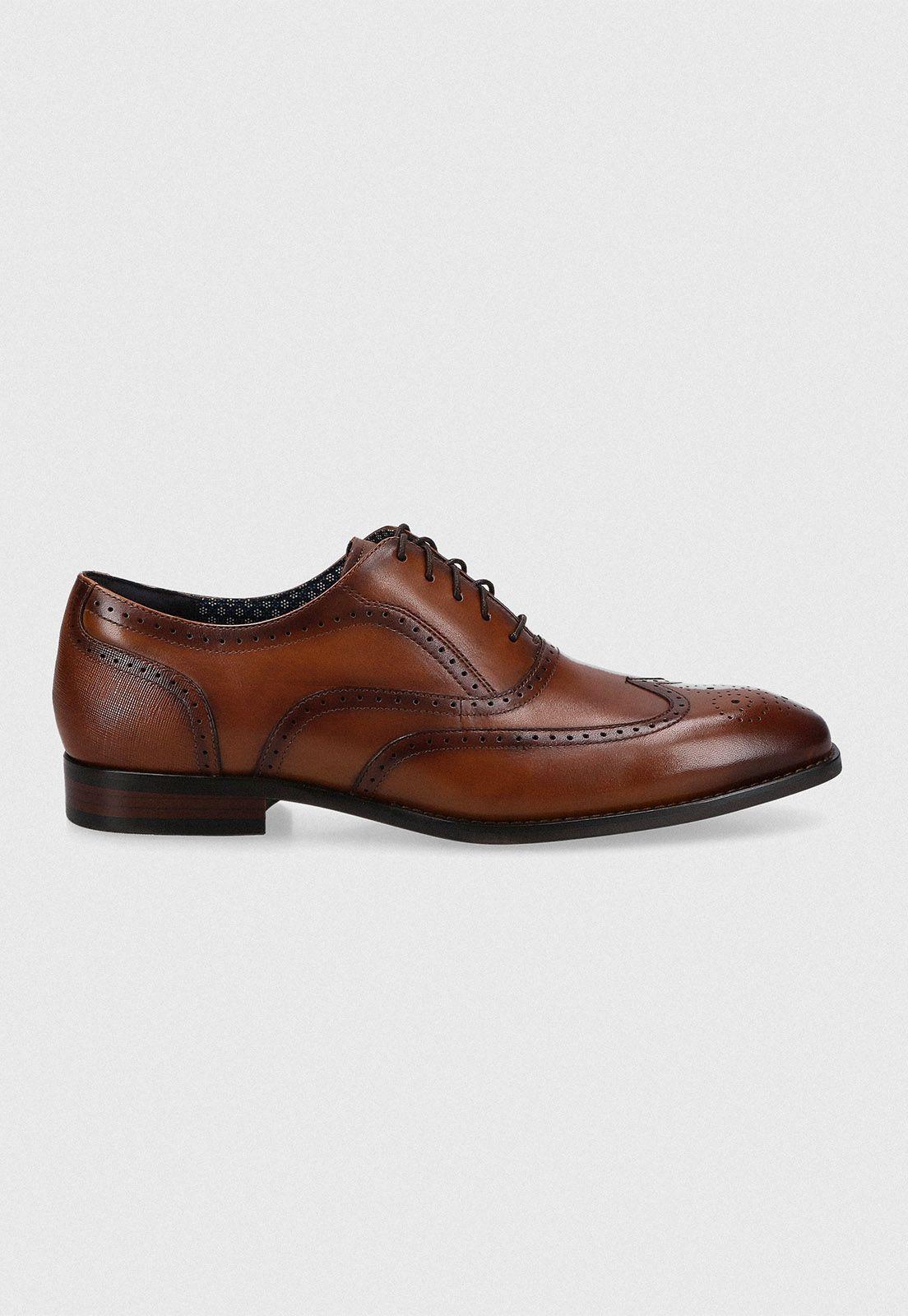 Zapato Casual Punta Ala Cuero Cognac-0