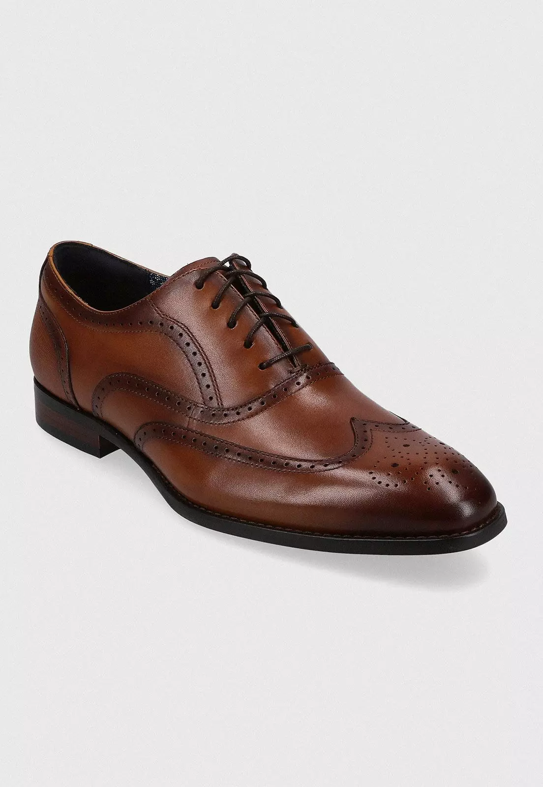 Zapato Casual Punta Ala Cuero Cognac-1