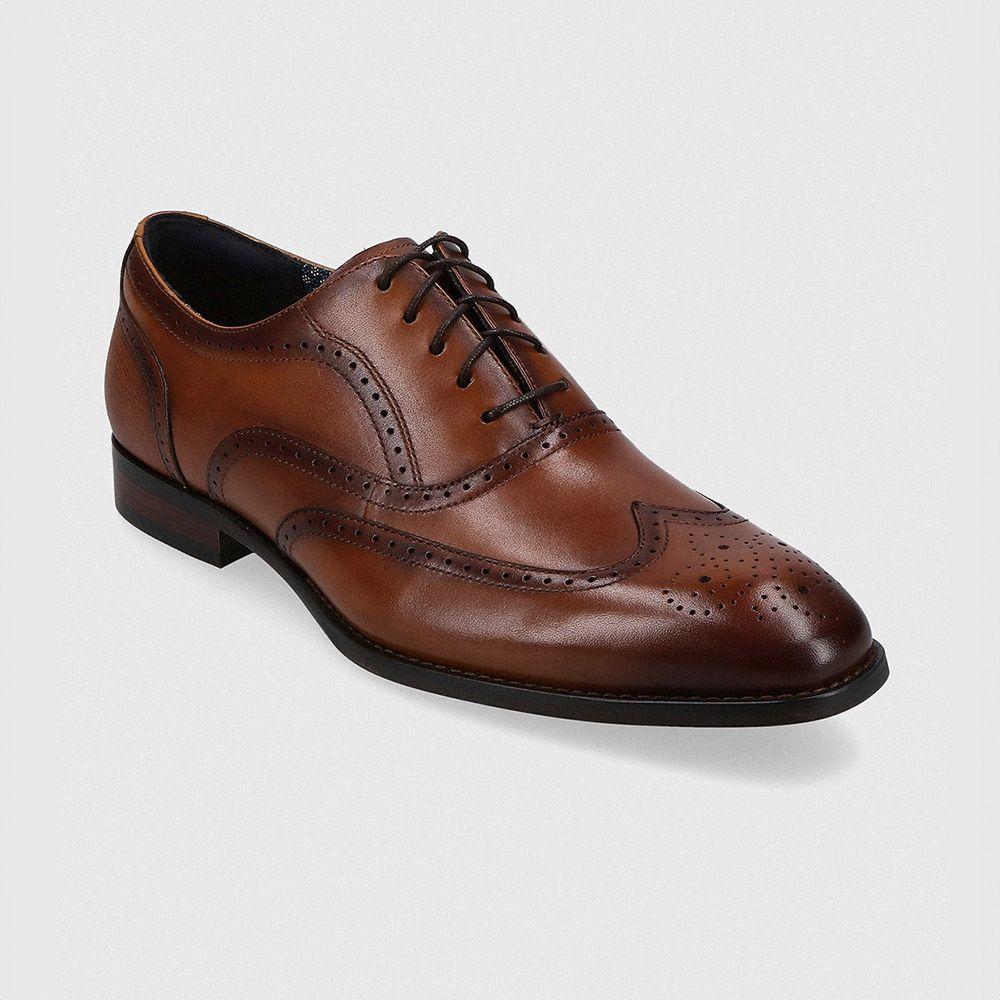 Zapato Casual Punta Ala Cuero Cognac-1