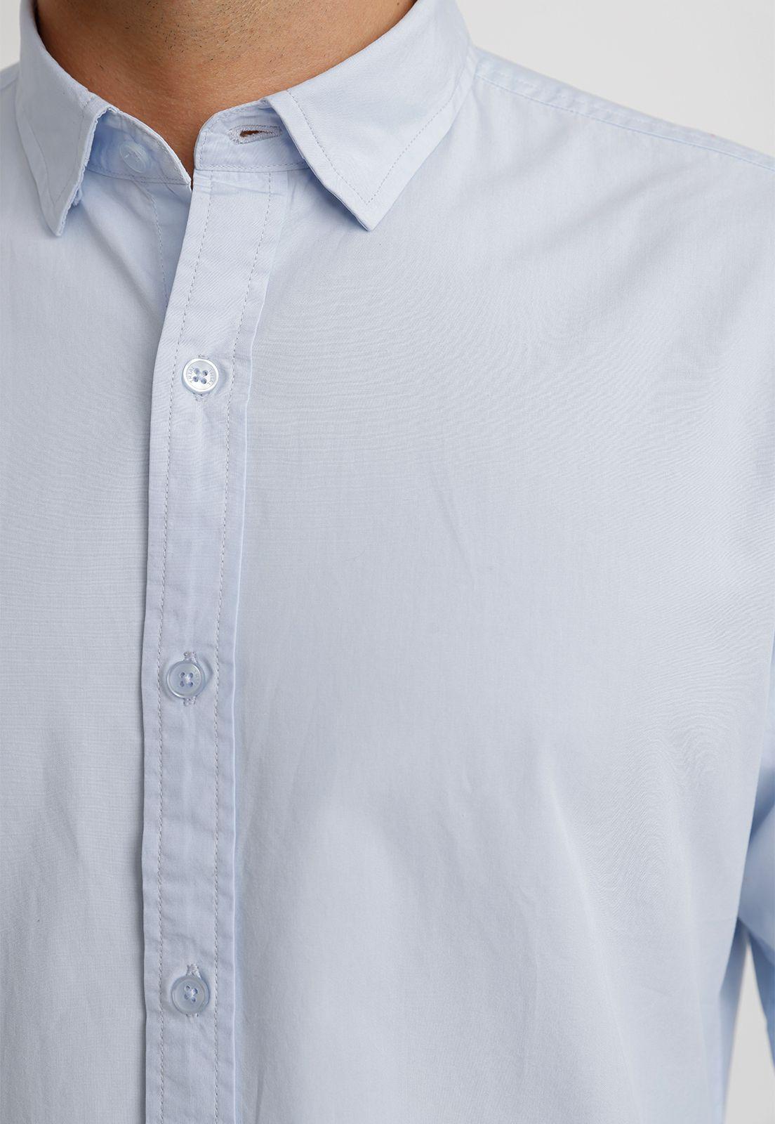 Camisa ML Hombre Basilio Celeste-2