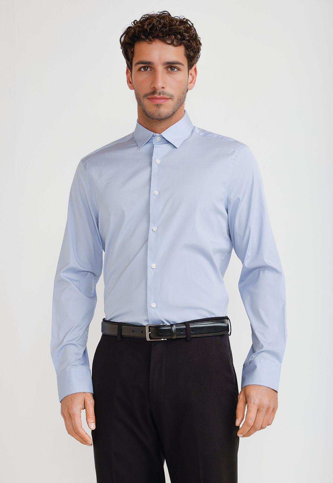 Camisa Hombre Smart Celeste Medio-0