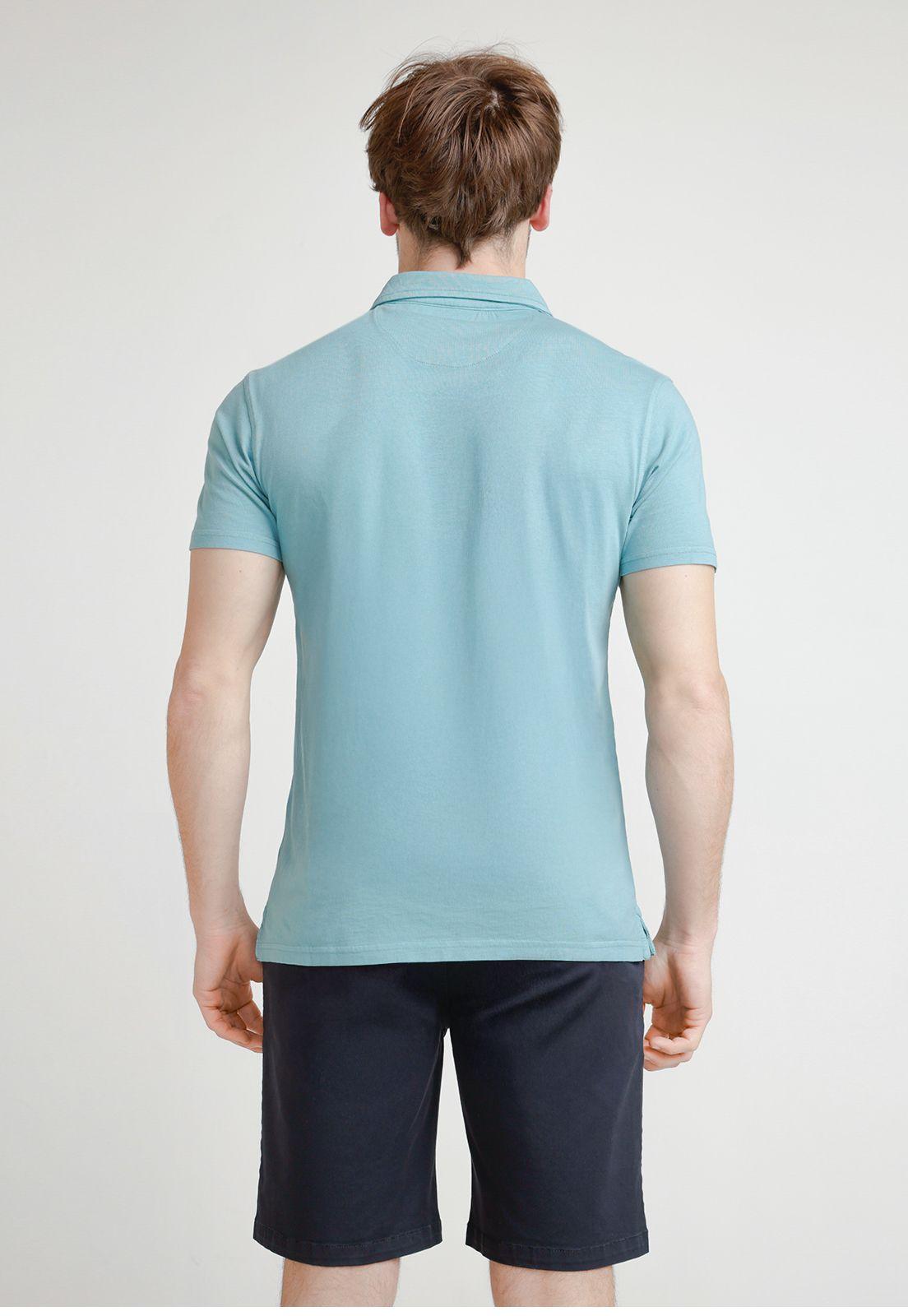 Polera Hombre Algodón Polo Slim Marc Menta-1