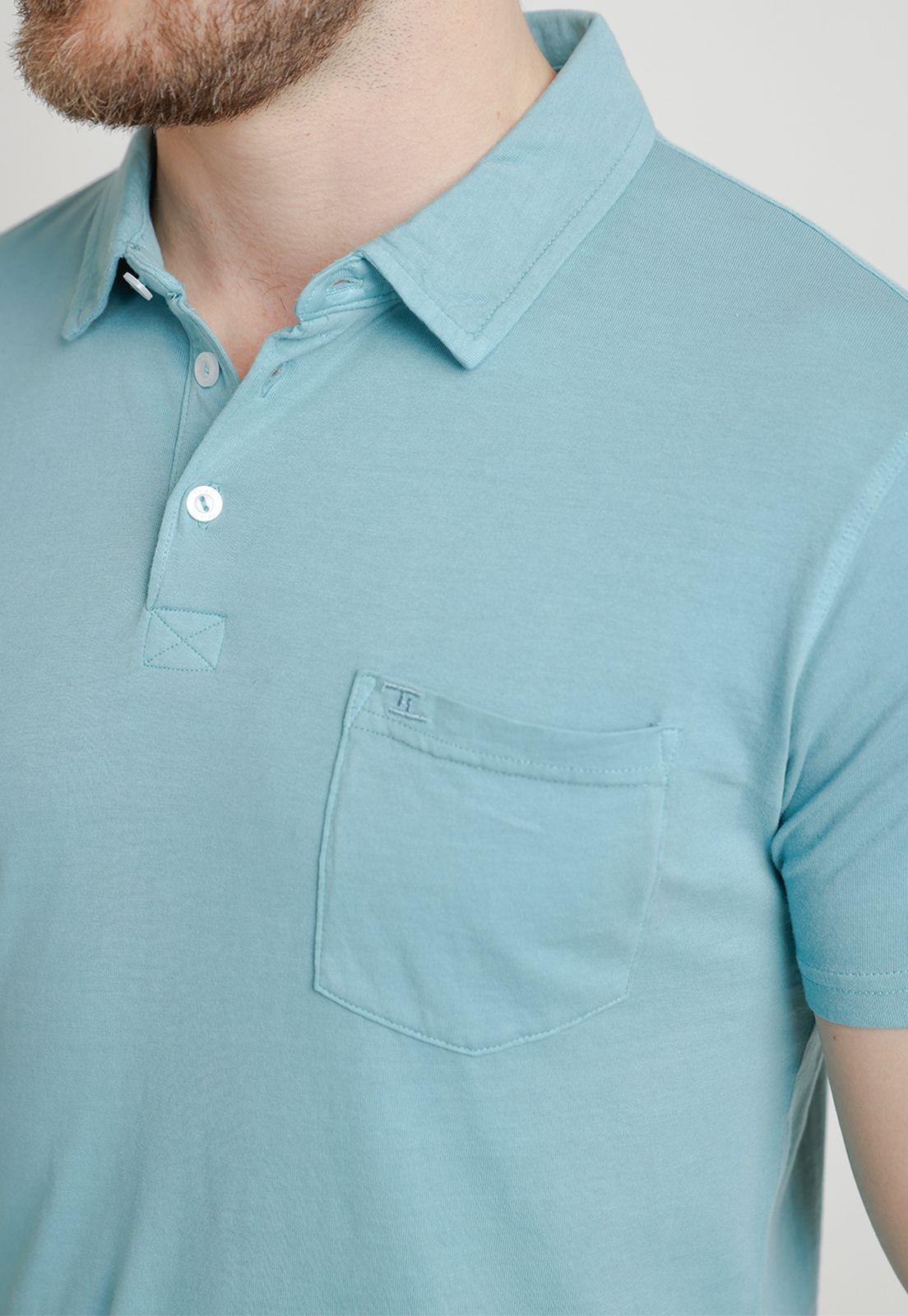 Polera Hombre Algodón Polo Slim Marc Menta-2