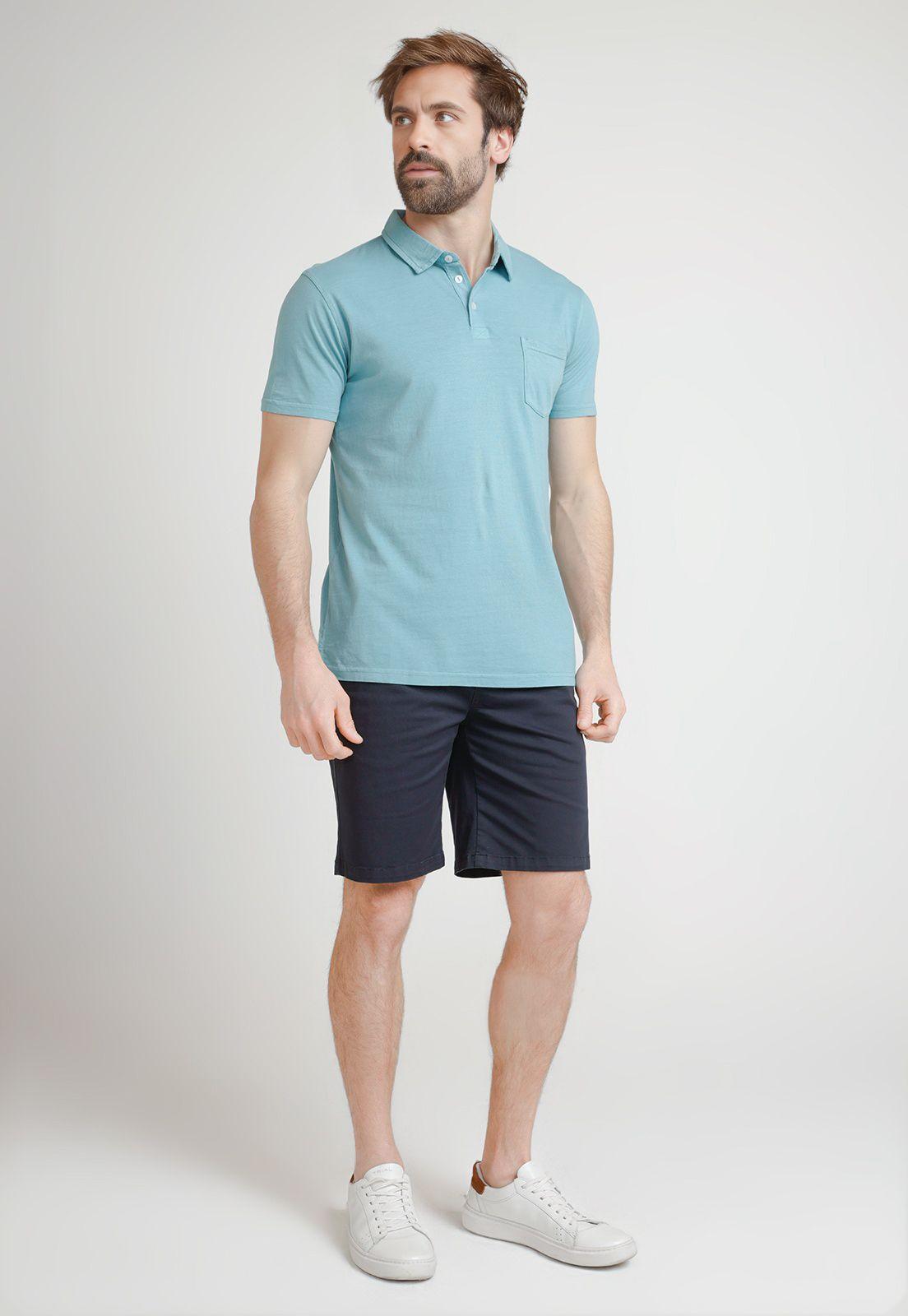 Polera Hombre Algodón Polo Slim Marc Menta-3