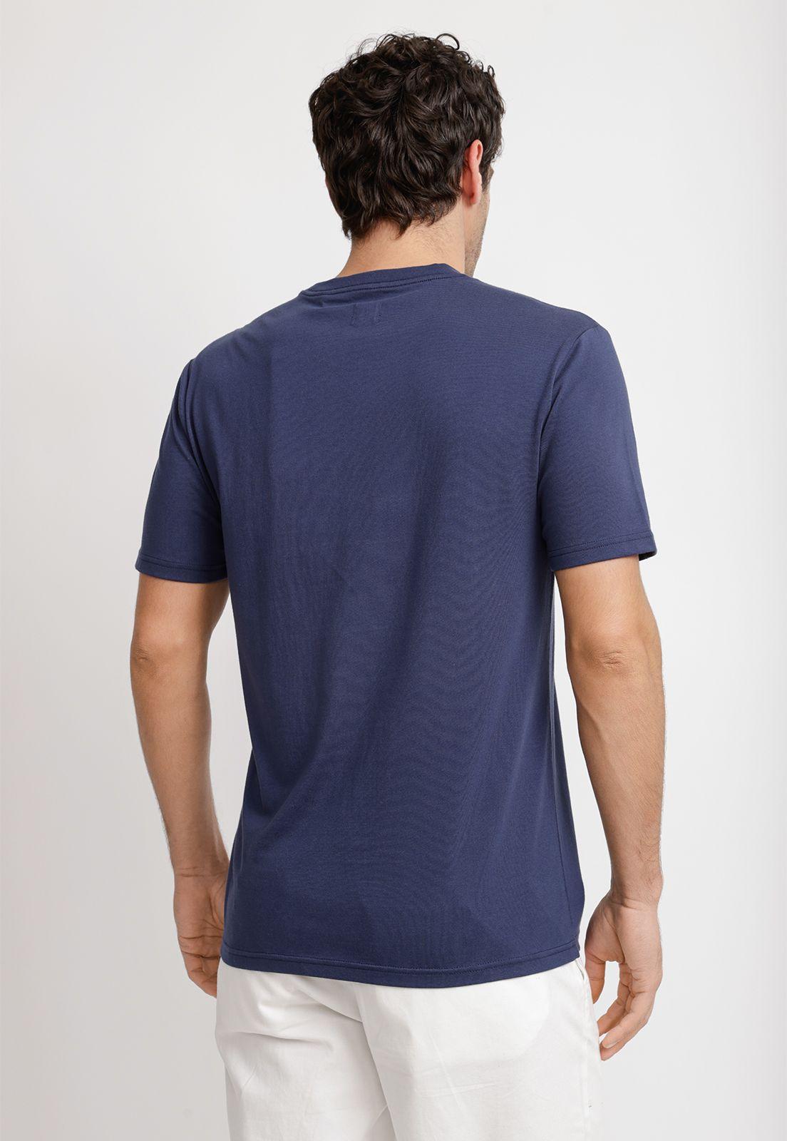 Polera Cuello C Algodón Pima Marcus Azul Marino-1