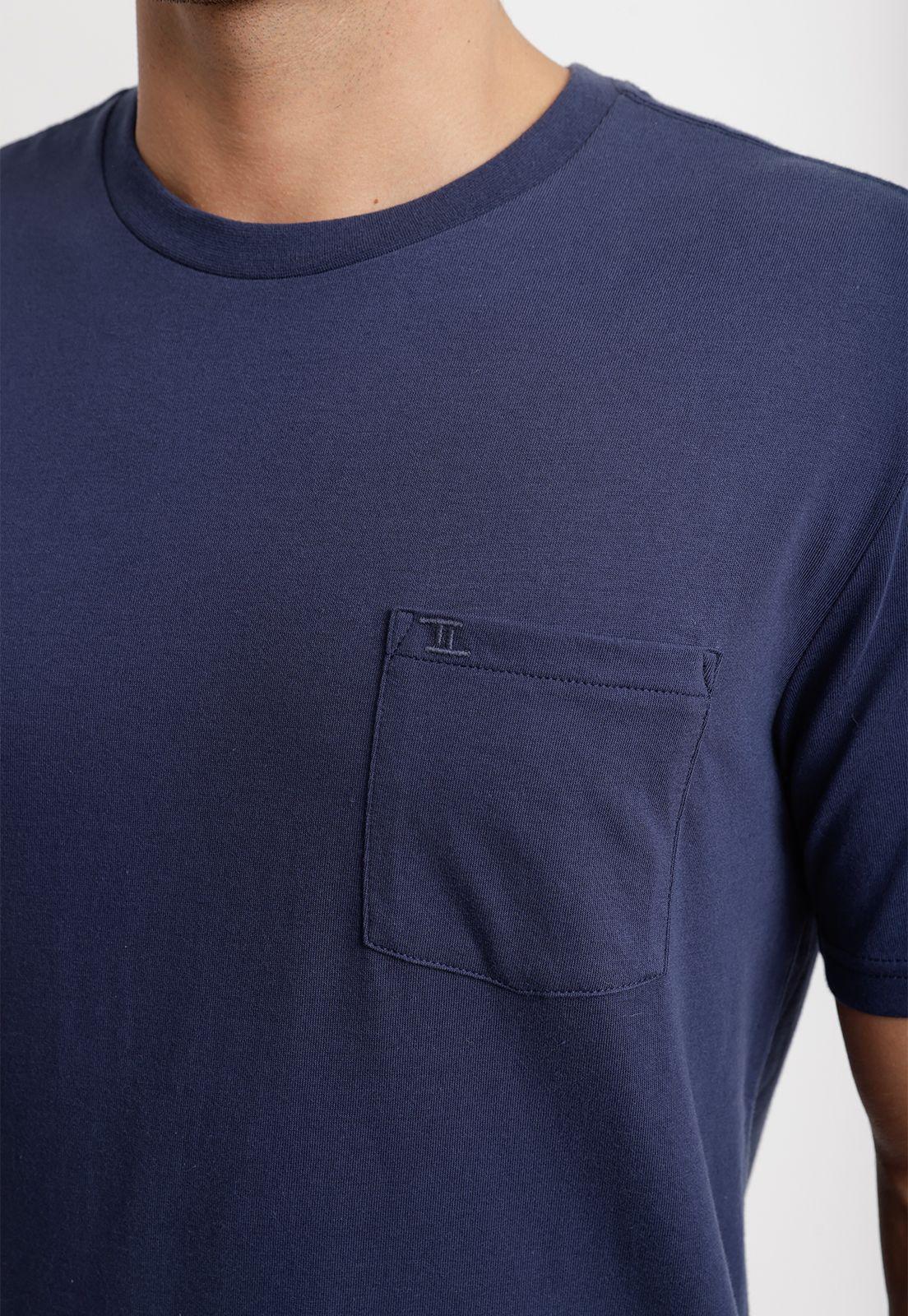 Polera Cuello C Algodón Pima Marcus Azul Marino-2