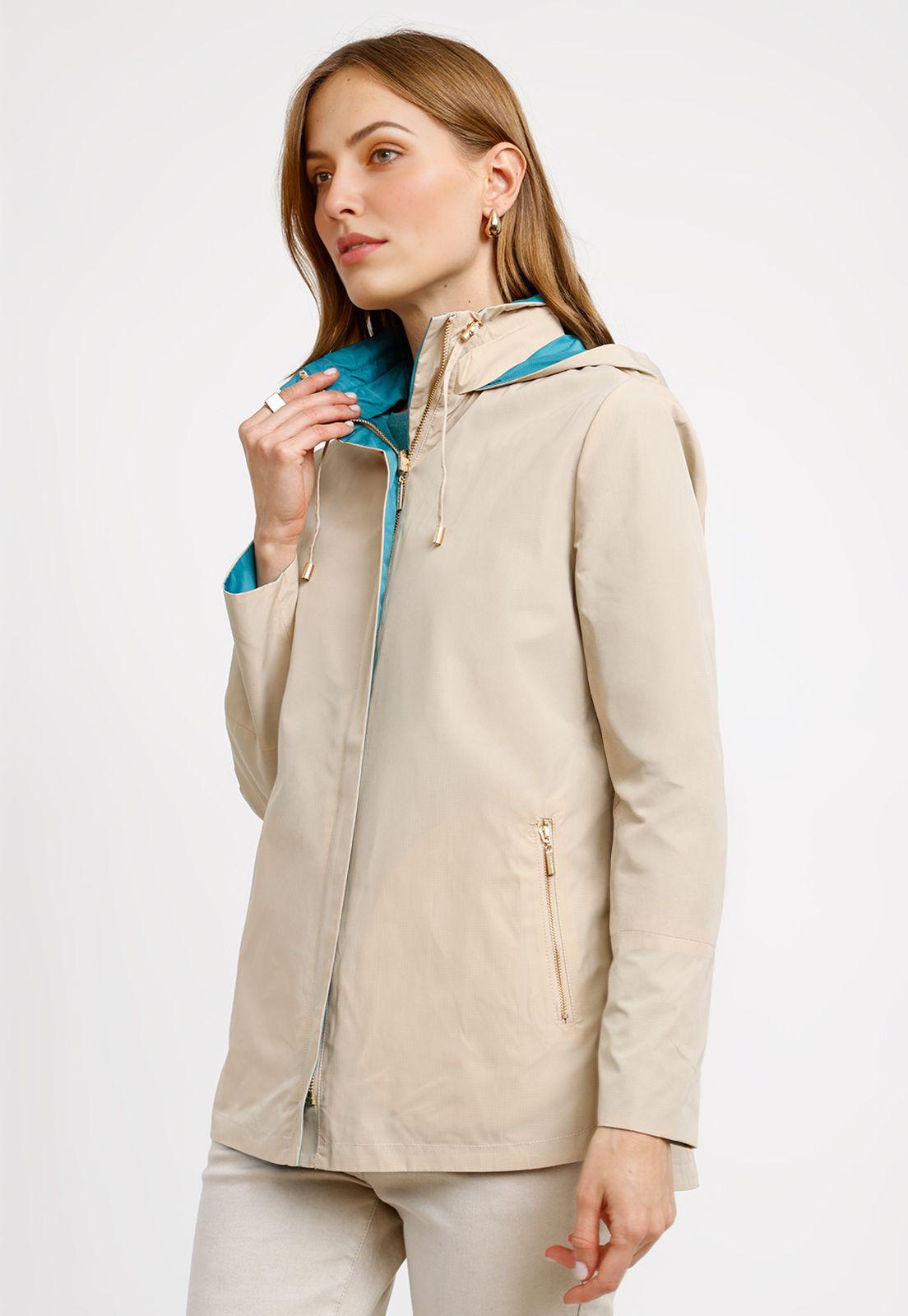Chaqueta Reversible Beige Eva Mujer-0