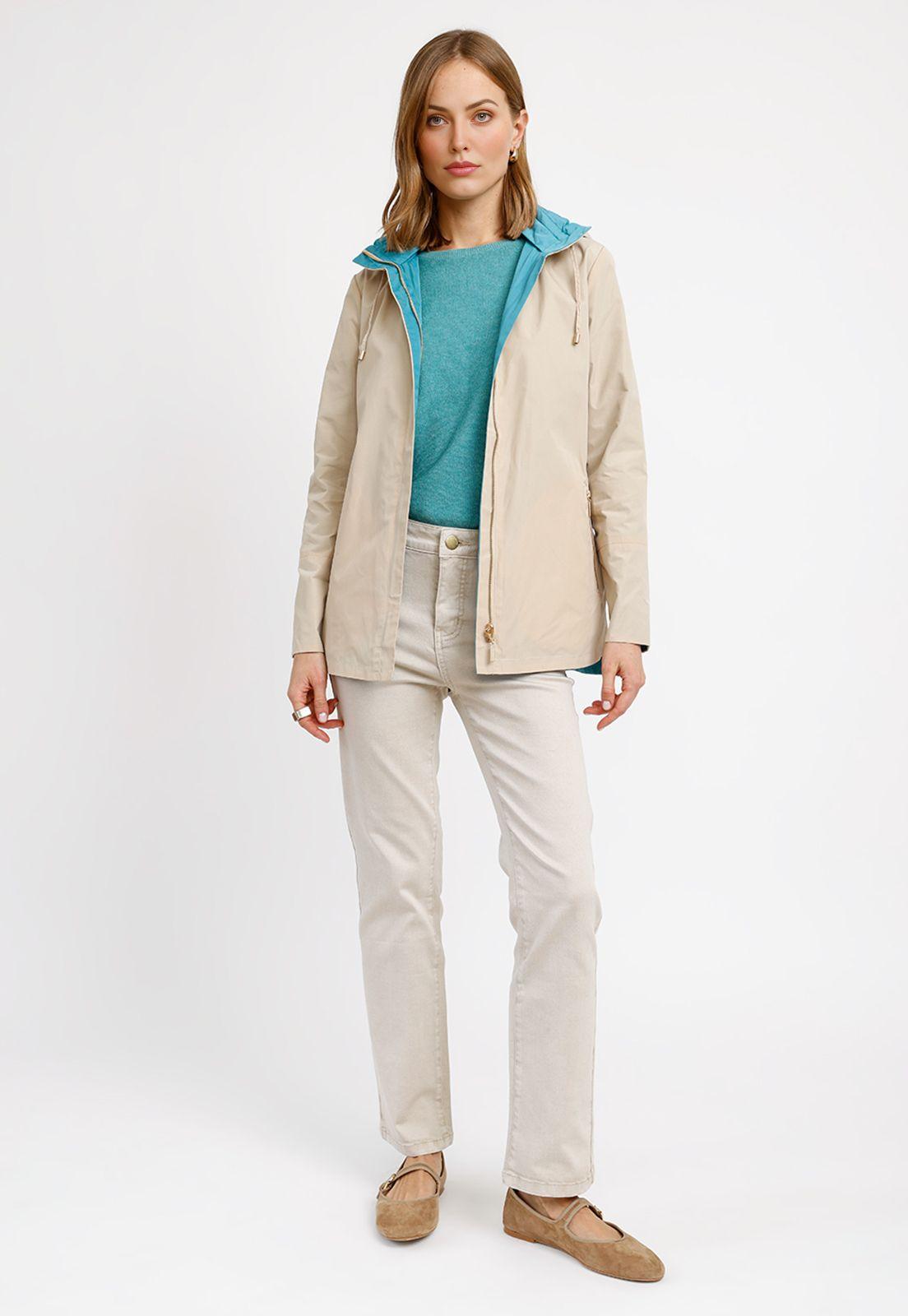 Chaqueta Reversible Beige Eva Mujer-6