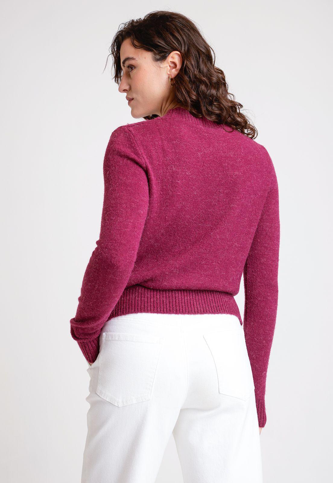 Tejido De Mujer Modelo Rania Color Burdeo-1