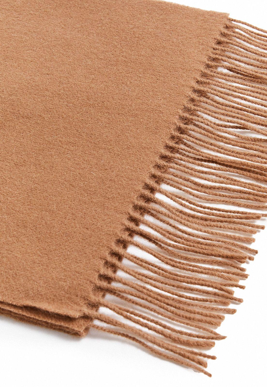 Bufanda Hombre Lana Merino Camel-1