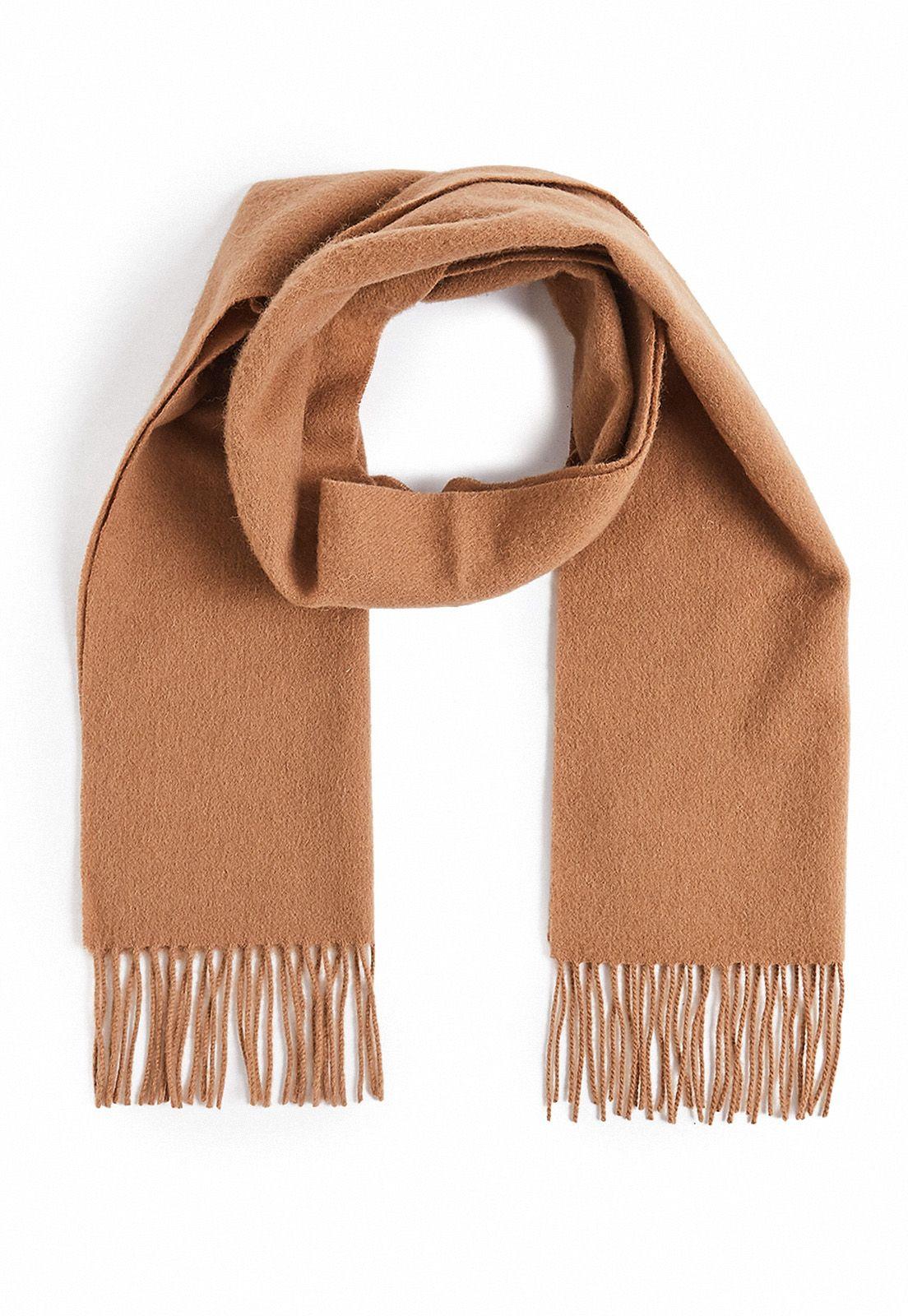 Bufanda Hombre Lana Merino Camel-2