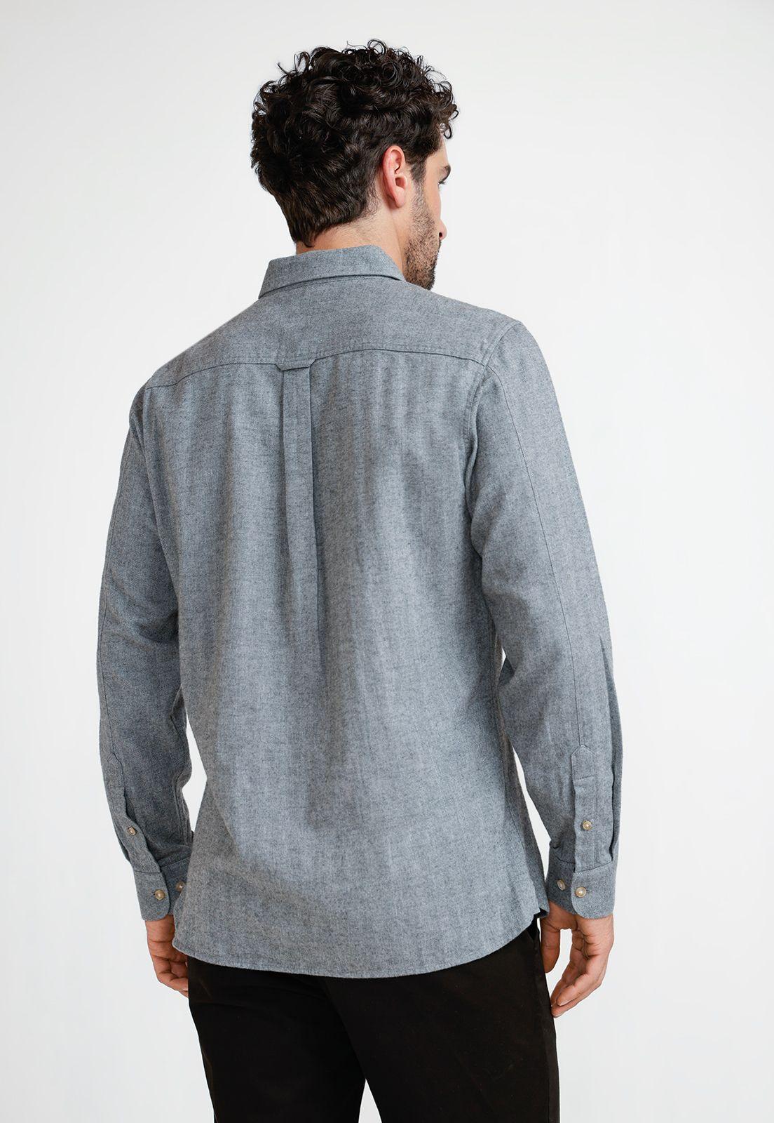 Camisa Franela Hombre Bernabeu Gris-1