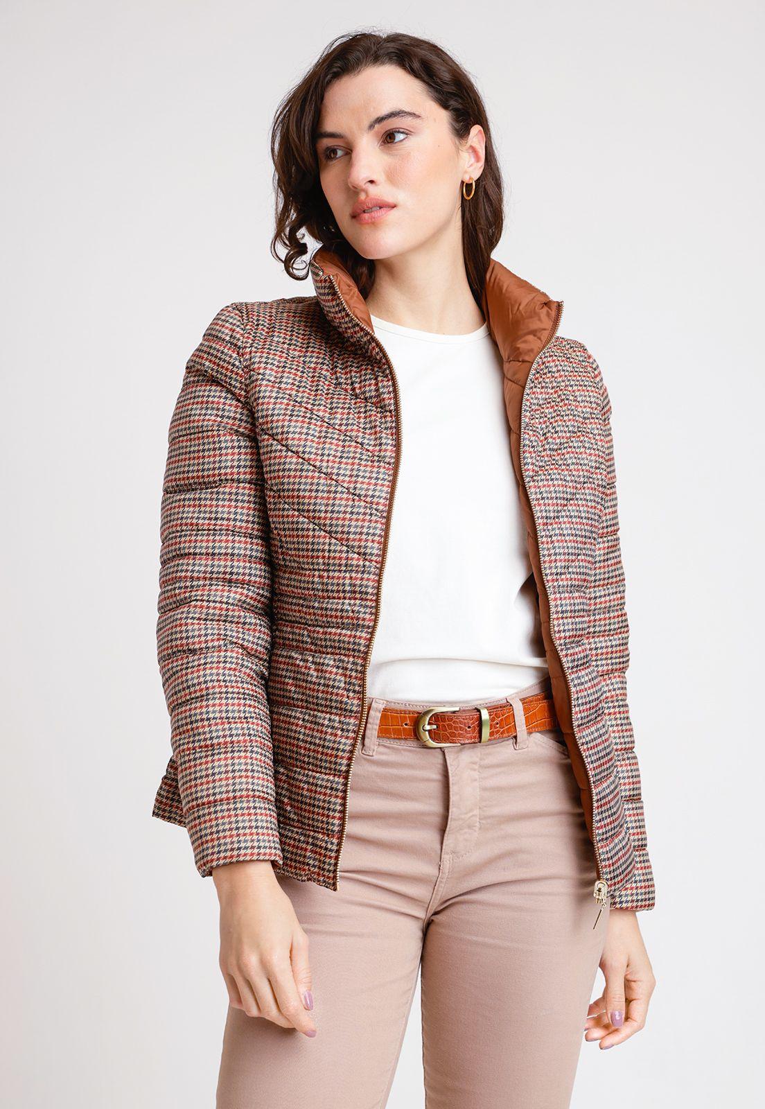 Parka Reversible De Mujer Erin Color Tabaco-0