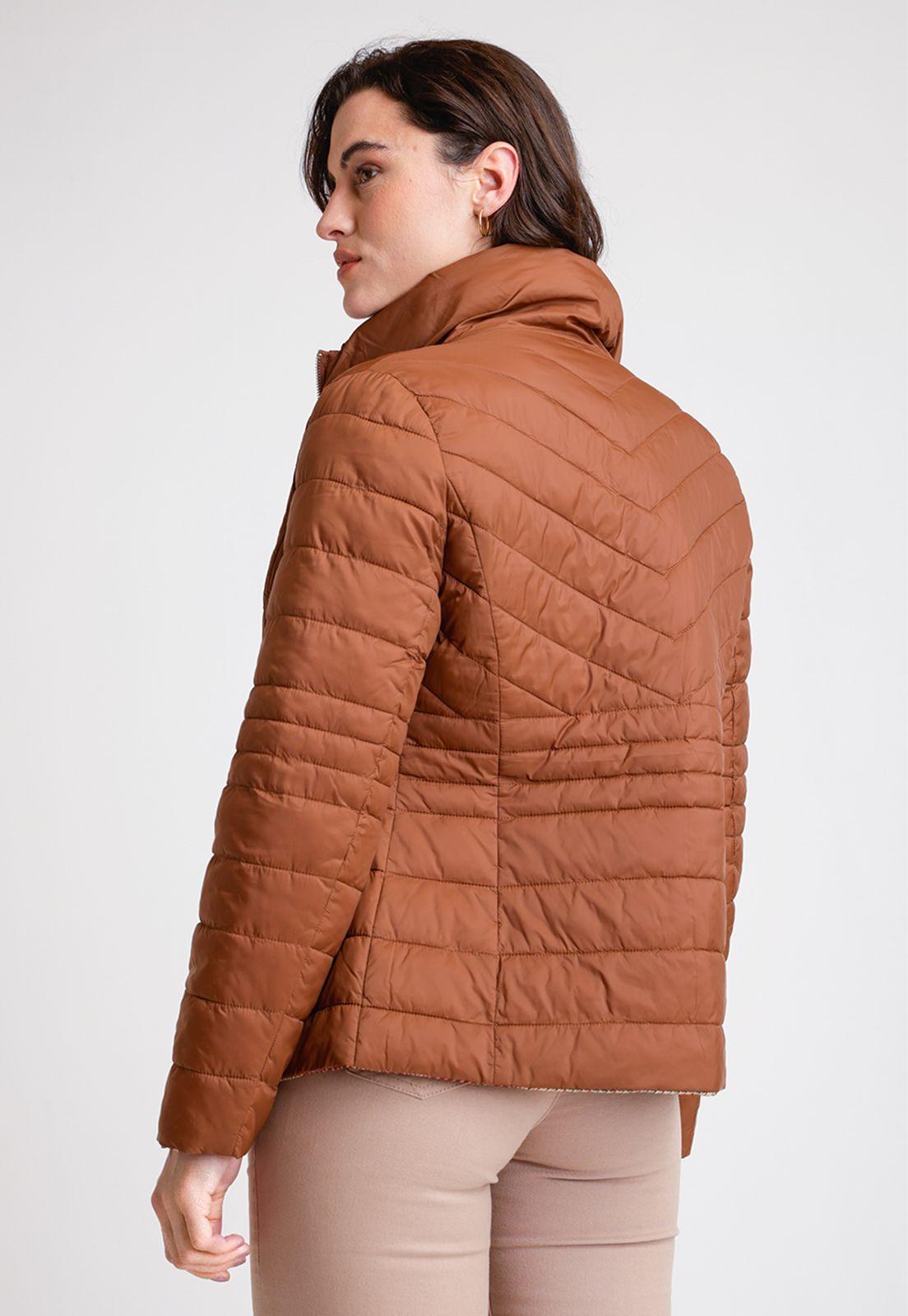 Parka Reversible De Mujer Erin Color Tabaco-3