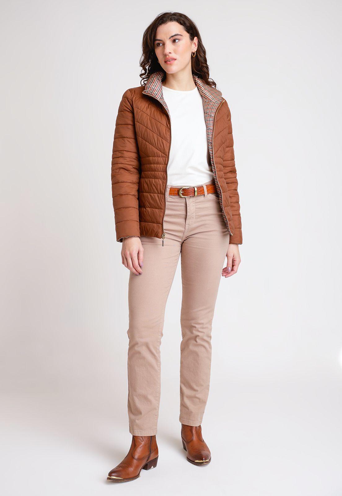 Parka Reversible De Mujer Erin Color Tabaco-6