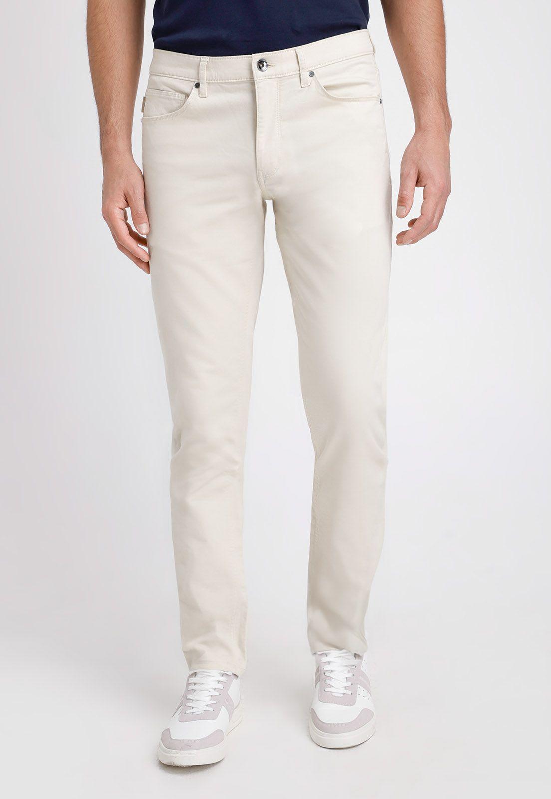 Pantalón Hombre Casual 5 Bolsillos Beige-0