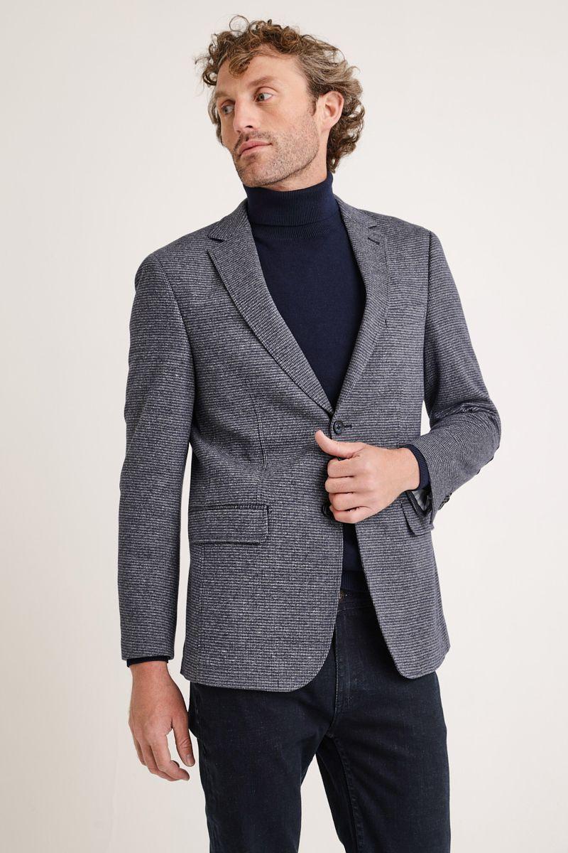 Chaqueta Hombre Algodón Fantasía Slim Clark Azul-0