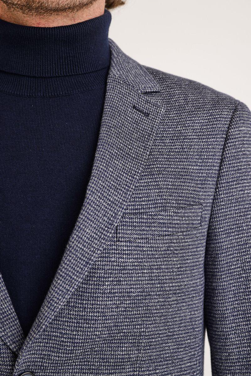 Chaqueta Hombre Algodón Fantasía Slim Clark Azul-2