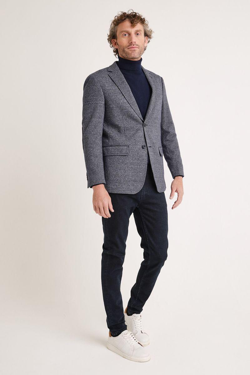 Chaqueta Hombre Algodón Fantasía Slim Clark Azul-3