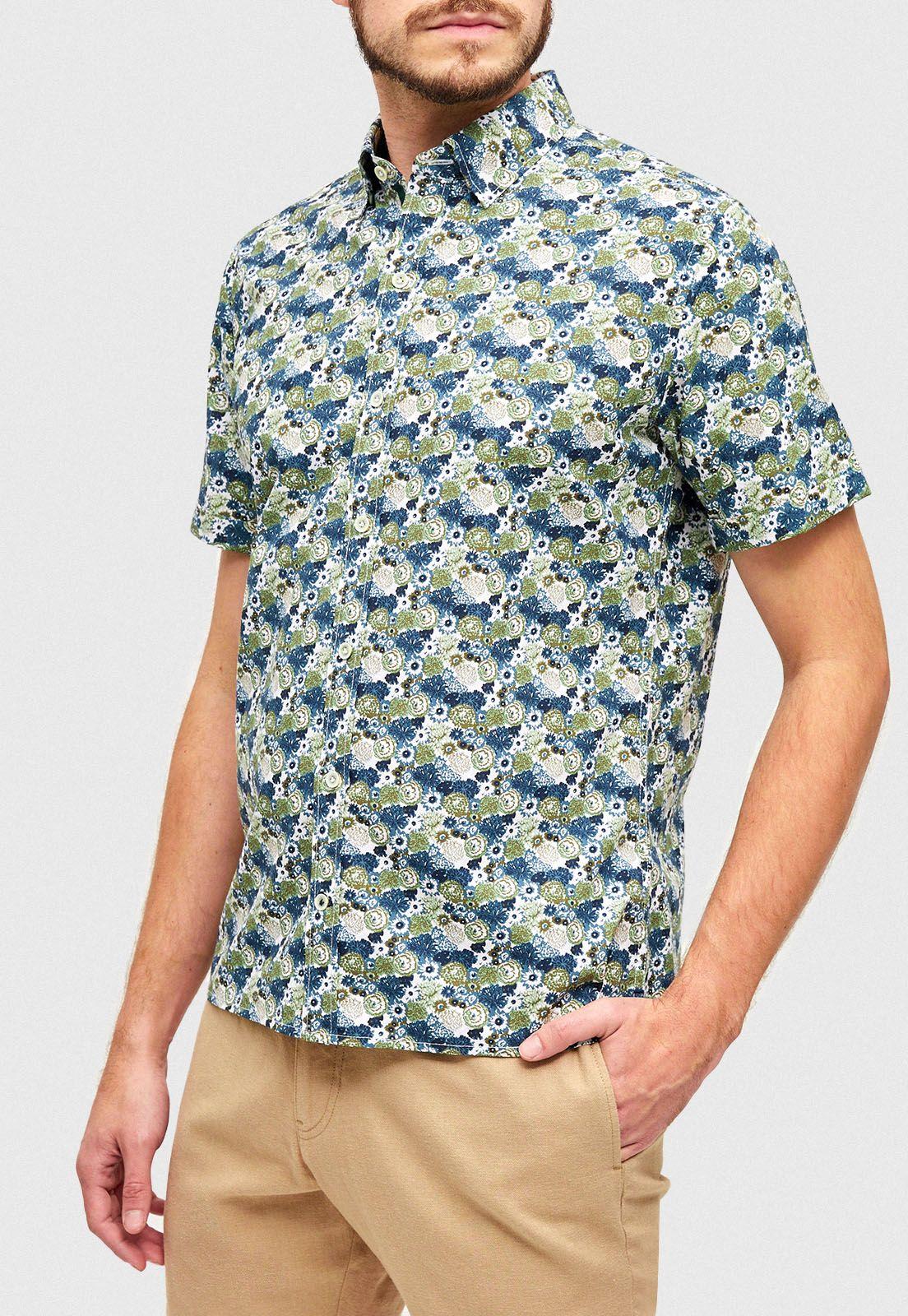 Camisa Bidens Blanco/Verde-0