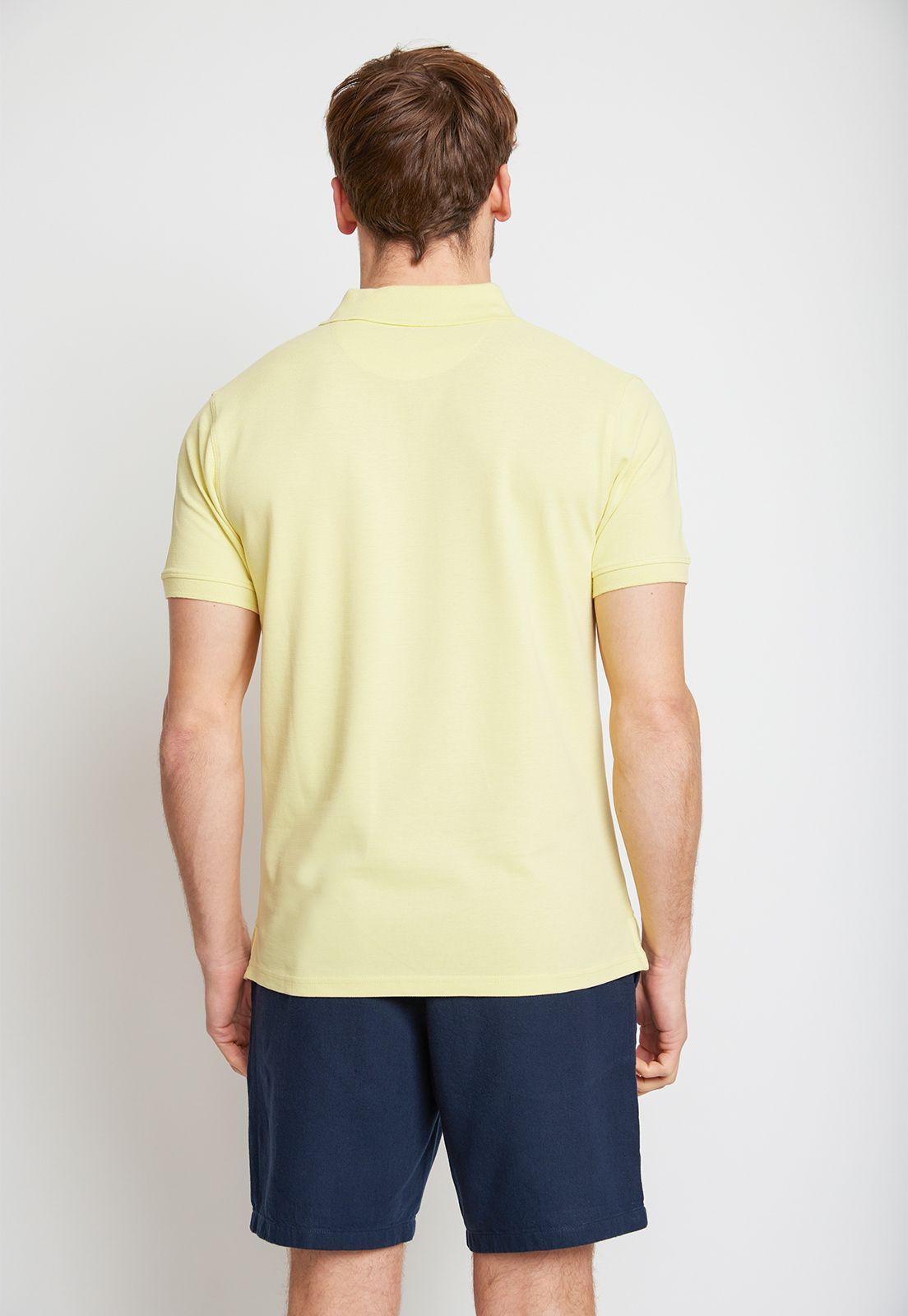 Polera Hombre Algodón Polo Regular Marini Amarillo-1