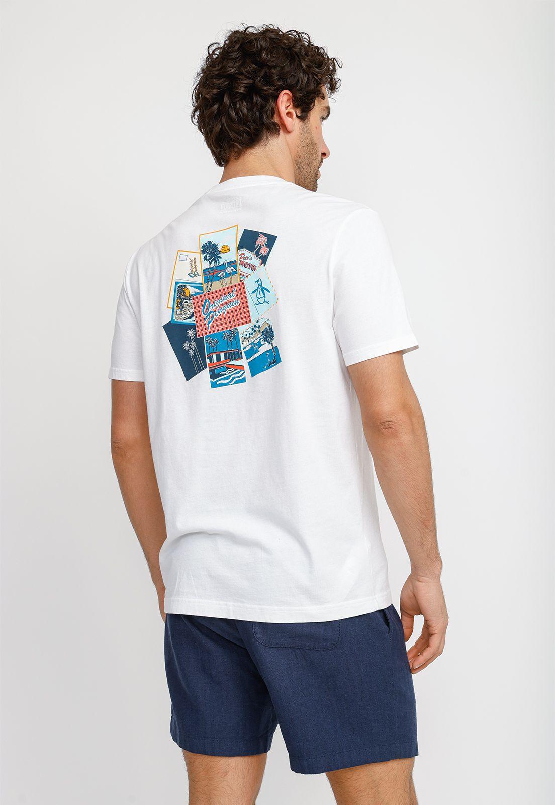 Polera Hombre Manga Corta Blanca OPKS2547-1