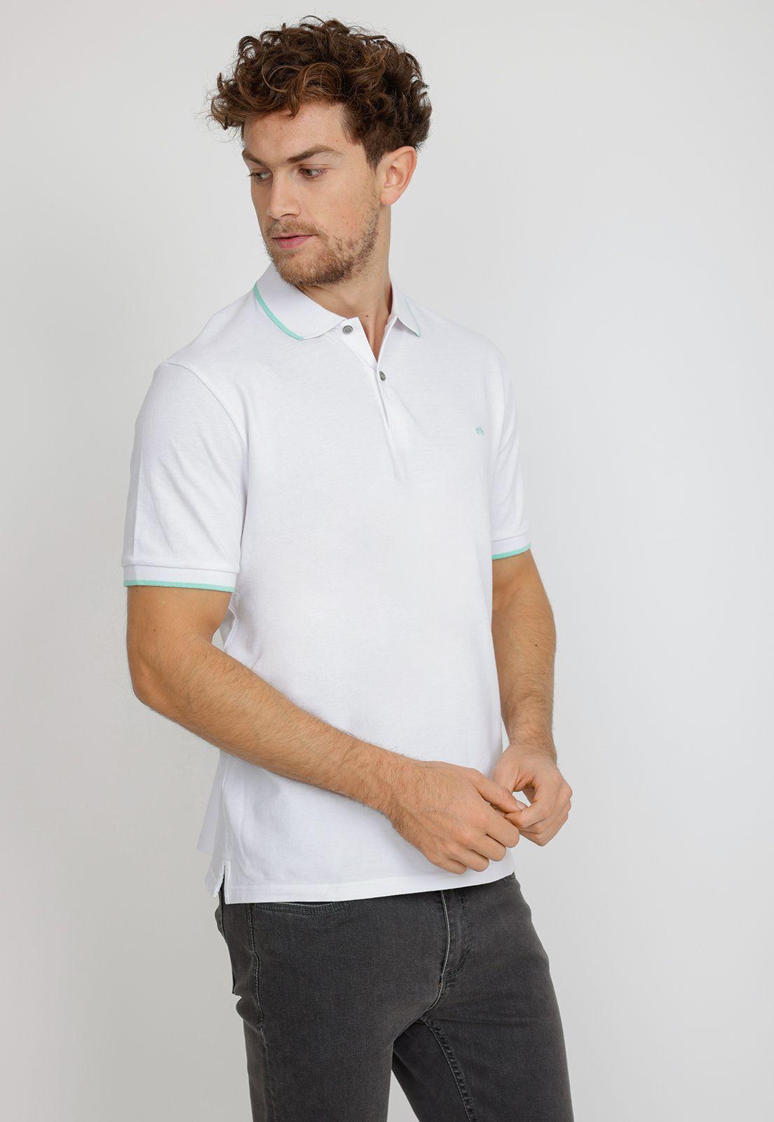 Polera Manga Corta hombre Regular Marinni Algodón Blanco-0